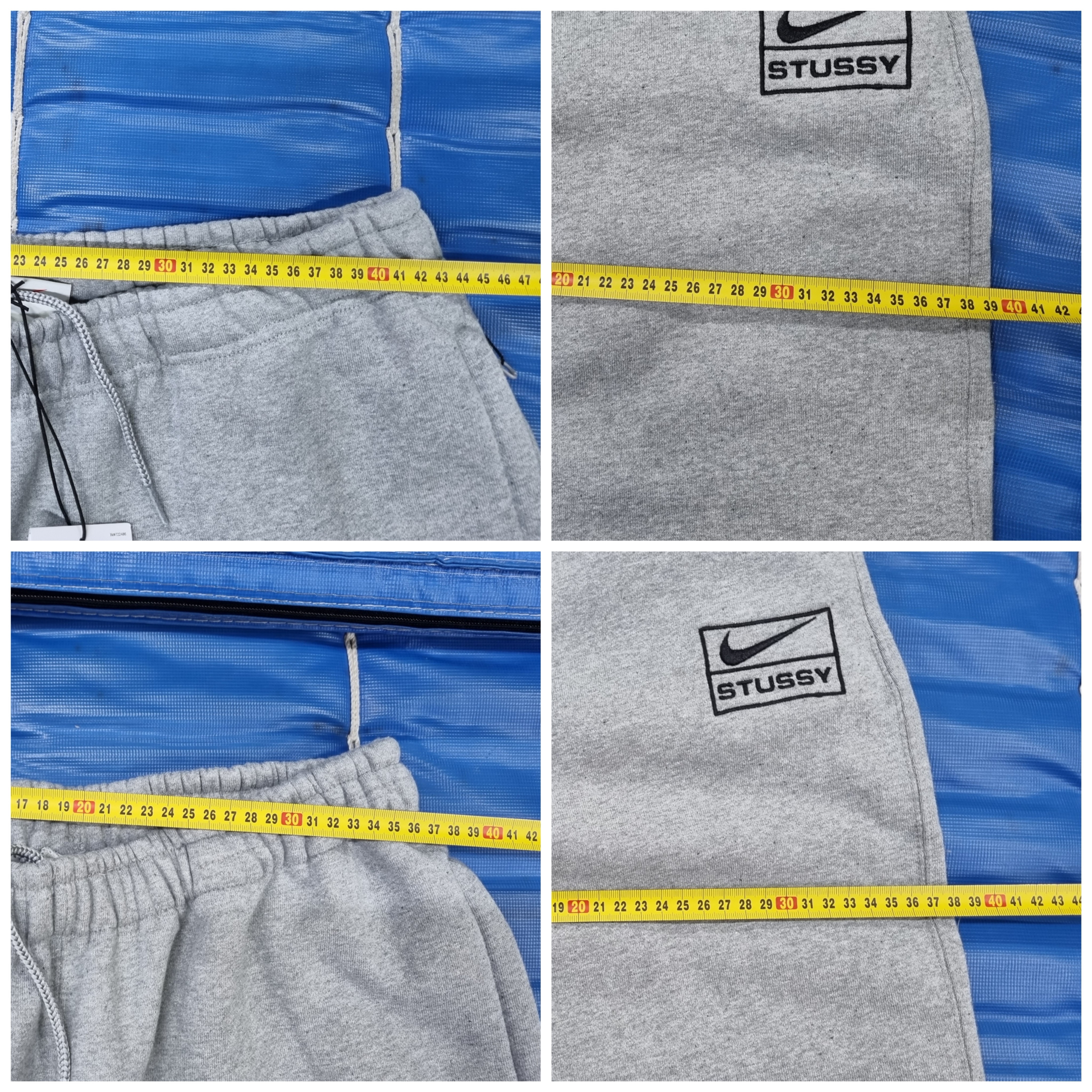 Nike x Stussy NRG RA Pullover Hoodie Dark Grey Heather (DJ9488-063), Nike x Stussy NRG RA Fleece Pants Dark Grey Heather (DJ9490-063) 착용 스타일 - 3
