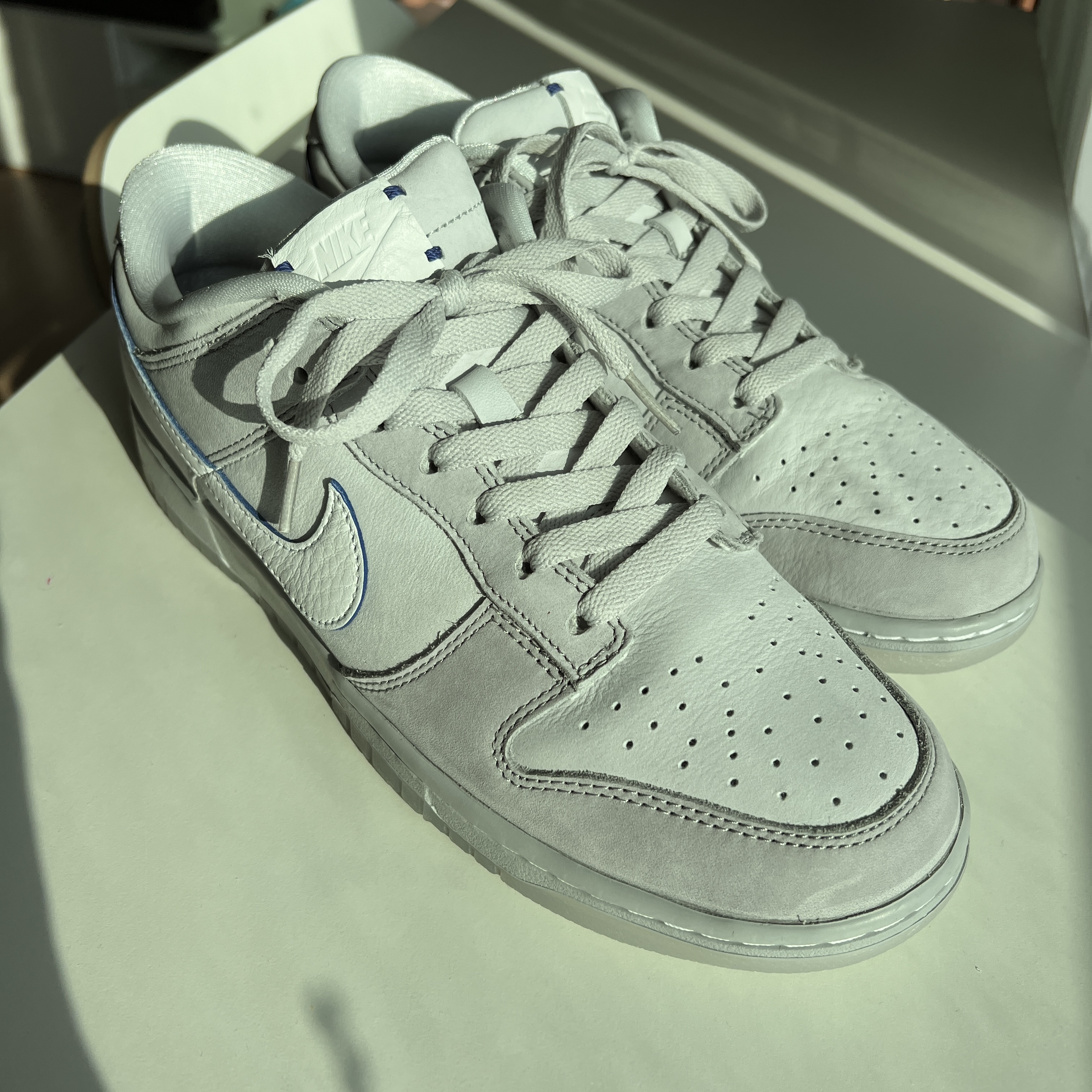 Nike Dunk Low Wolf Grey and Pure Platinum 착용 스타일 - 1