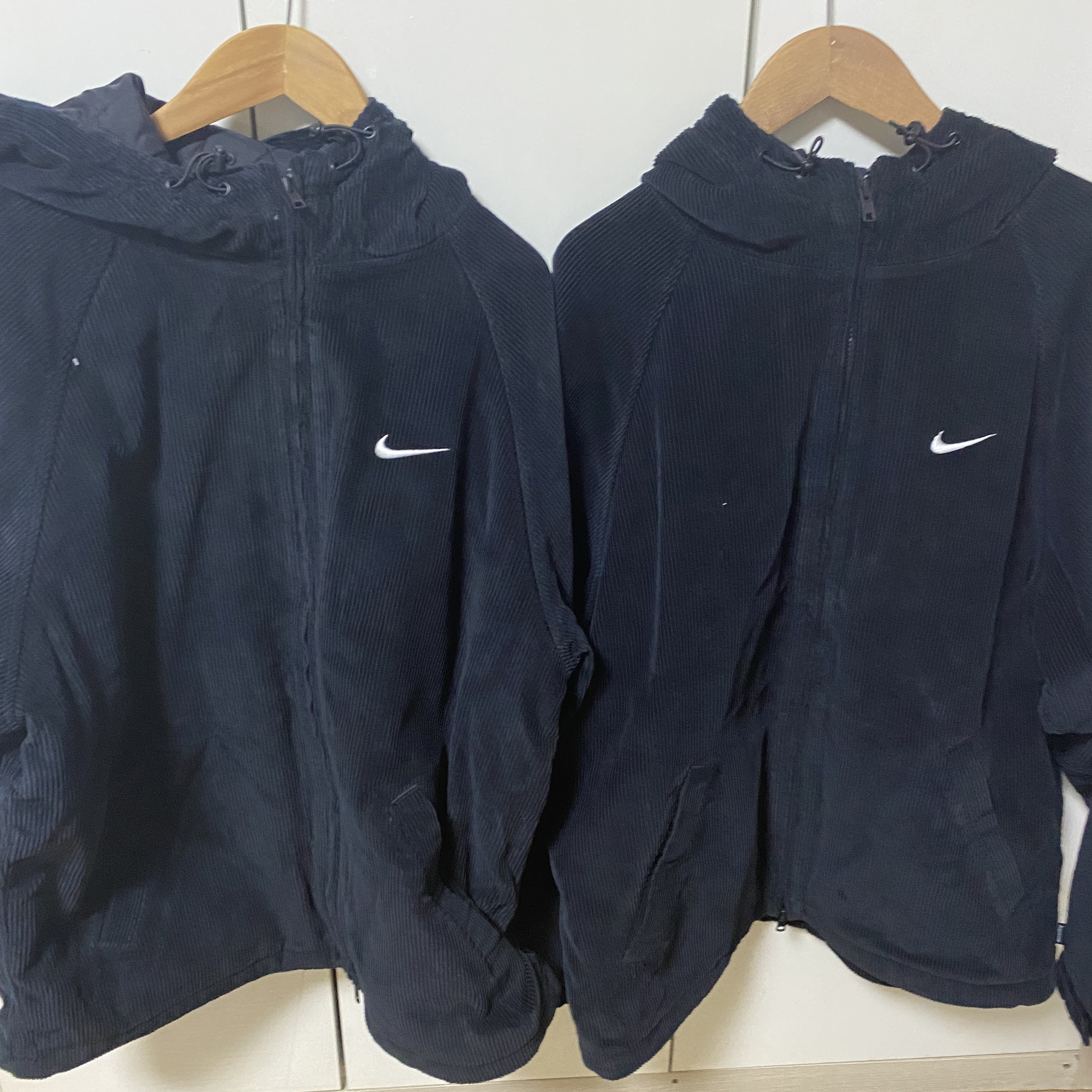 Supreme x Nike Arc Corduroy Hooded Jacket Black - 22SS 착용 스타일 - 1