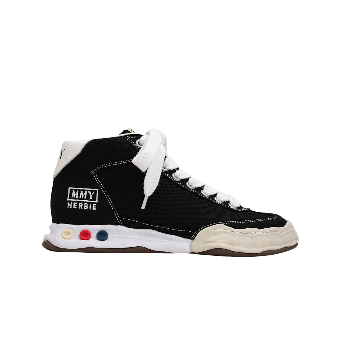 메종 미하라 야스히로 허비 OG 솔 캔버스 하이탑 스니커즈 블랙(Maison Mihara Yasuhiro Herbie OG Sole Canvas High-top Sneakers Black) - 1