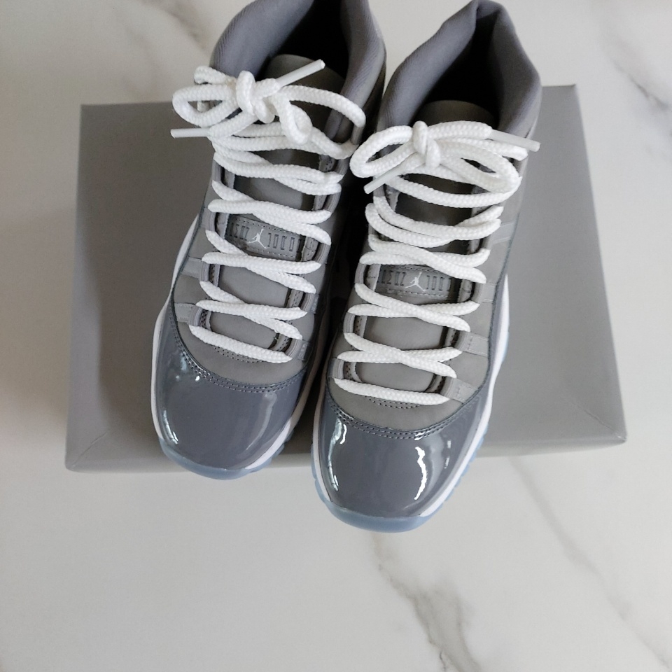 (GS) Jordan 11 Retro Cool Grey 2021, Jordan 11 Retro Win Like 82 UNC 착용 스타일 - 4