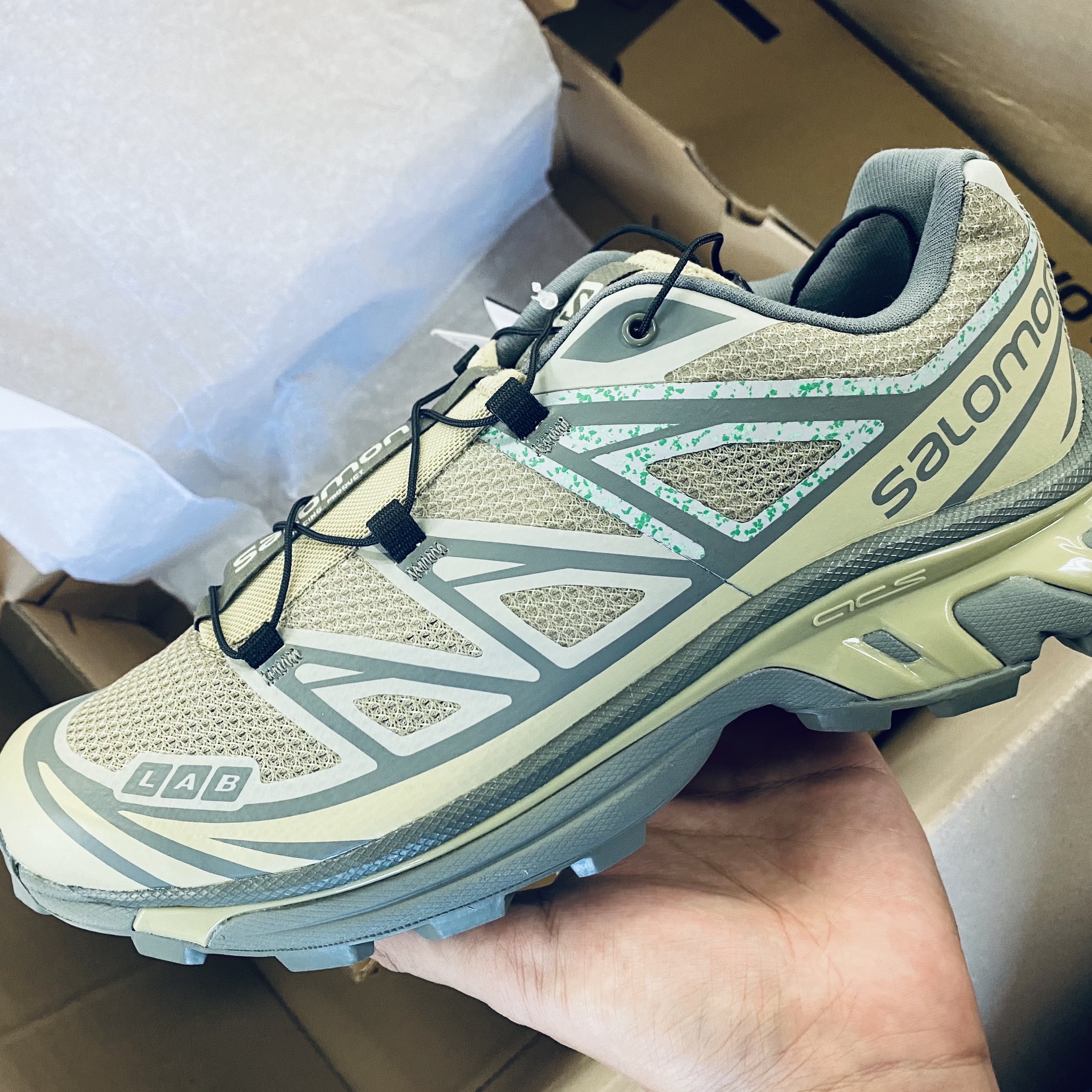 Salomon XT-6 Mindful Grey Green Moss Grey 착용 스타일