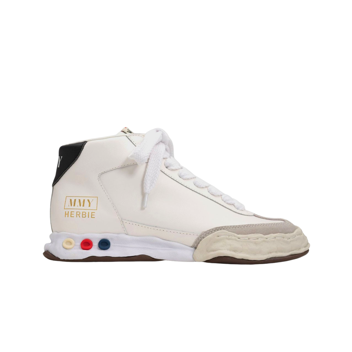 메종 미하라 야스히로 허비 OG 솔 레더 하이탑 스니커즈 화이트(Maison Mihara Yasuhiro Herbie OG Sole Leather High-top Sneakers White) - 1