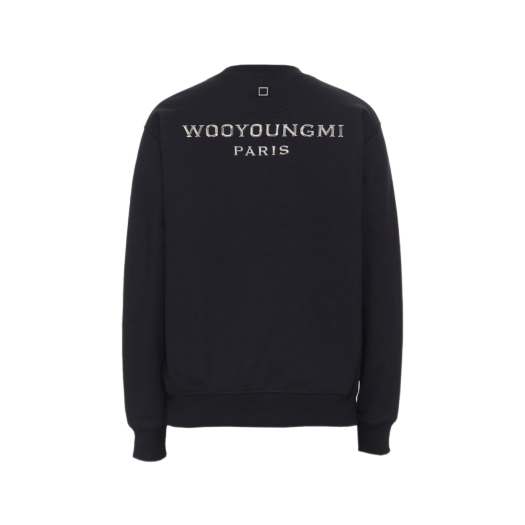 Wooyoungmi Black Silver Chrome Back Logo Sweatshirt Black - 22FW