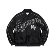 Supreme Contrast Script Varsity Jacket Black - 20FW