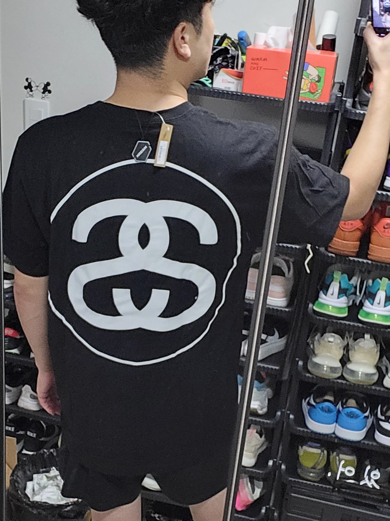 Stussy Big Link T-Shirt Black 착용 스타일 - 2