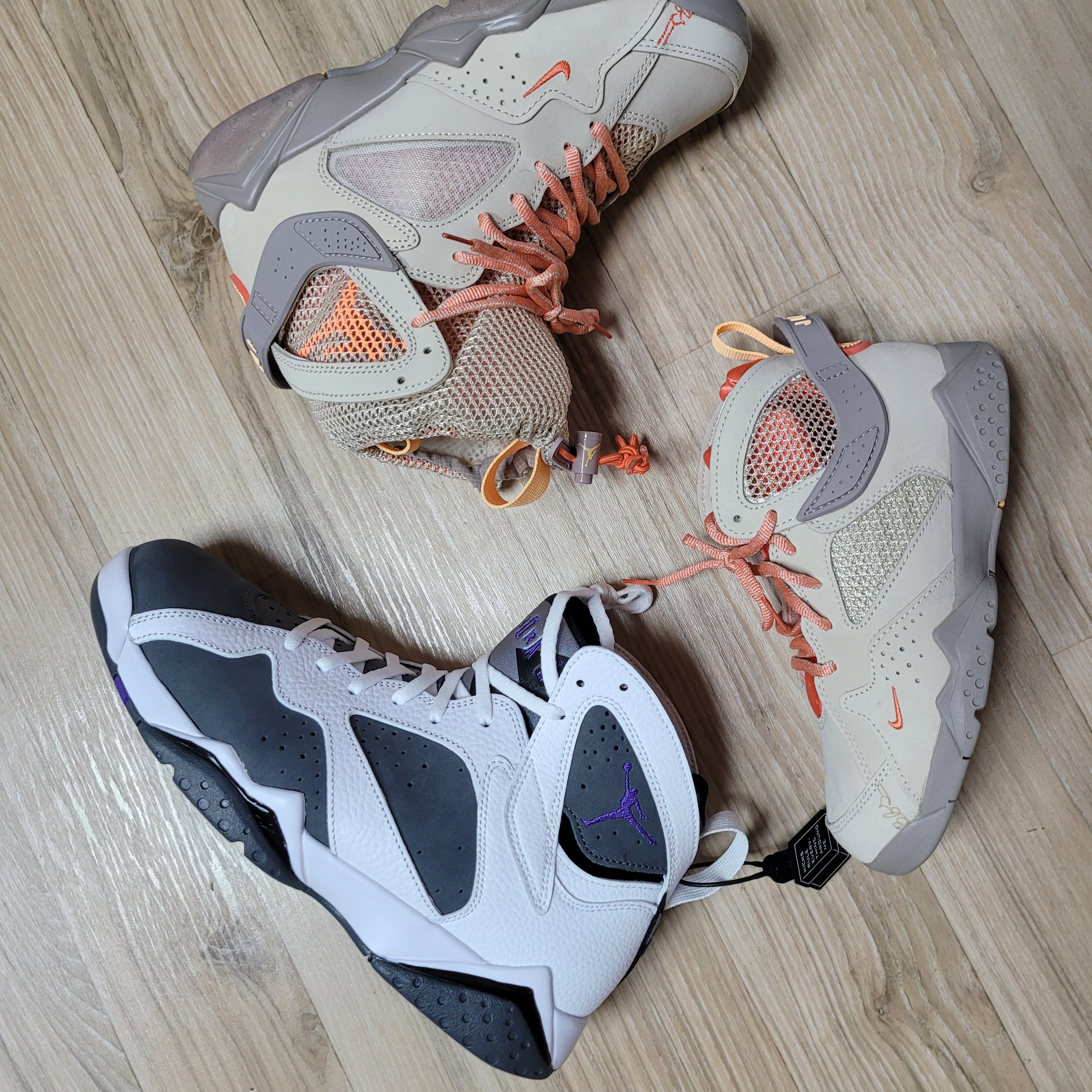 Jordan 7 Retro Flint 2021, (W) Jordan 7 x Bephies Beauty Supply Retro SP Sanddrift 착용 스타일 - 1