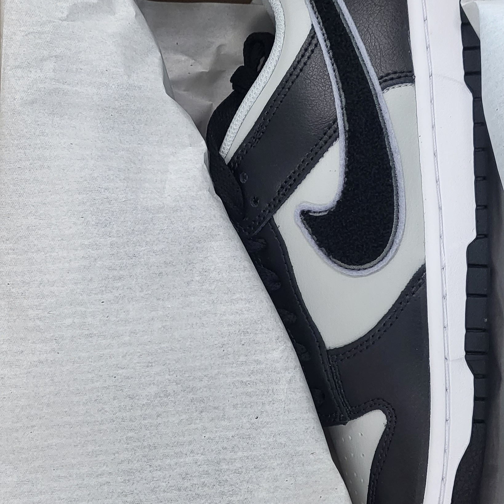 Nike Dunk Low Retro Grey Fog Black 착용 스타일 - 1