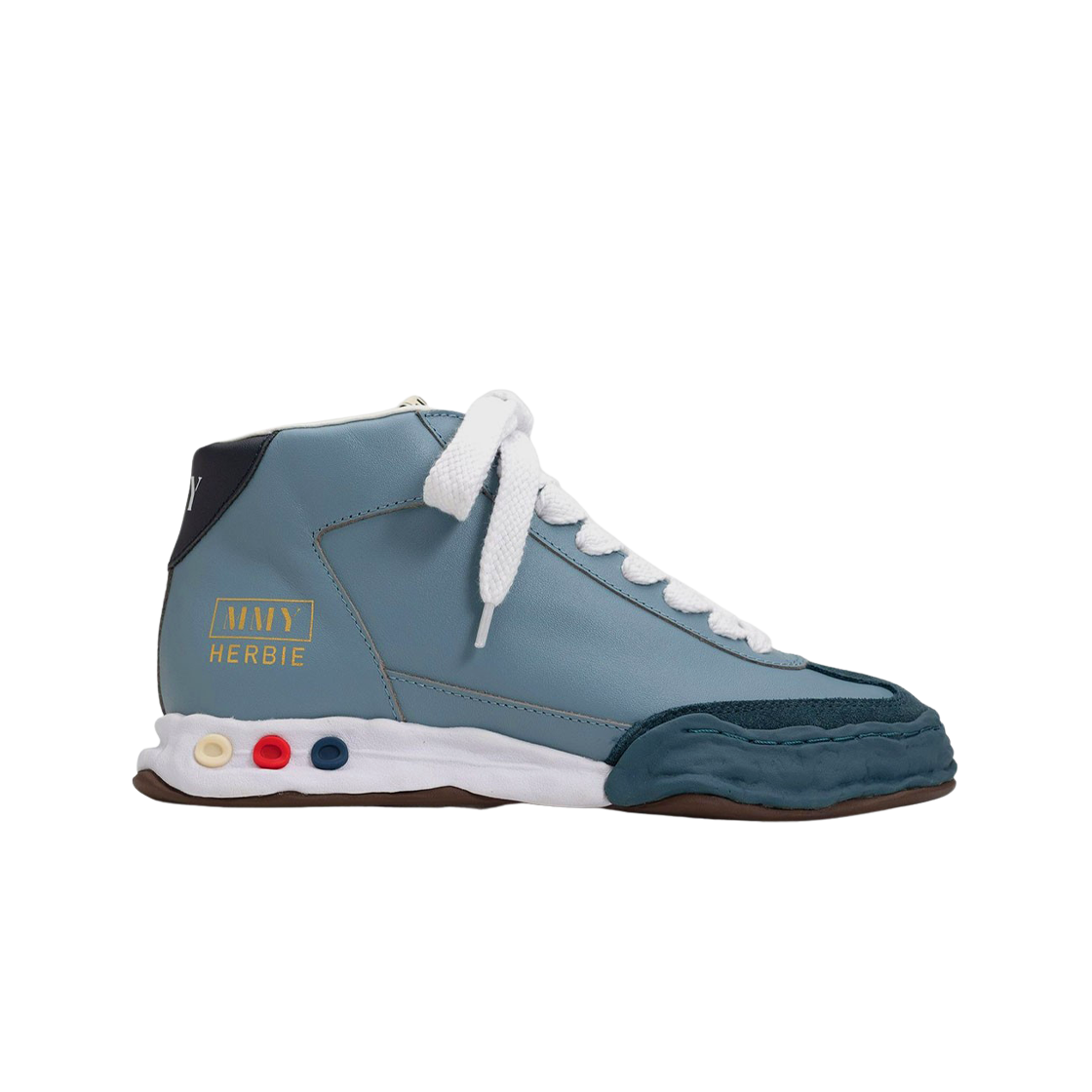 메종 미하라 야스히로 허비 OG 솔 레더 하이탑 스니커즈 블루(Maison Mihara Yasuhiro Herbie OG Sole Leather High-top Sneakers Blue) - 1