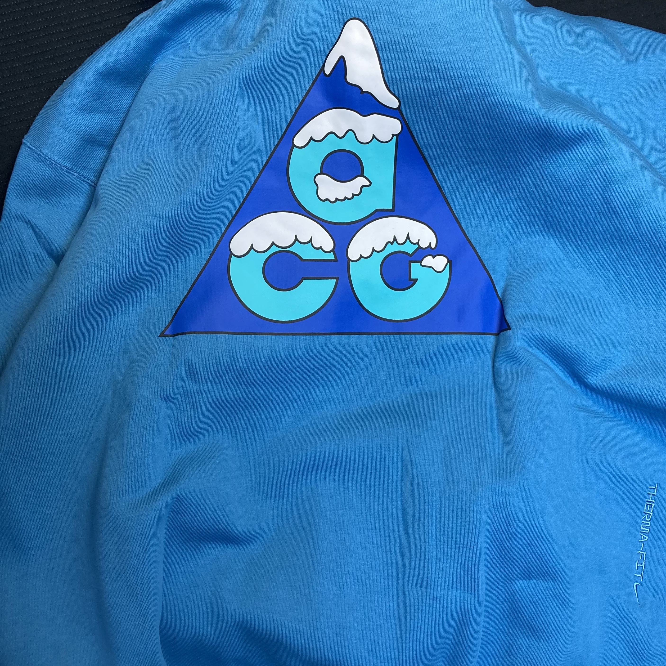 Nike ACG Therma-Fit Full Zip Graphic Hoodie Dutch Blue 착용 스타일 - 4