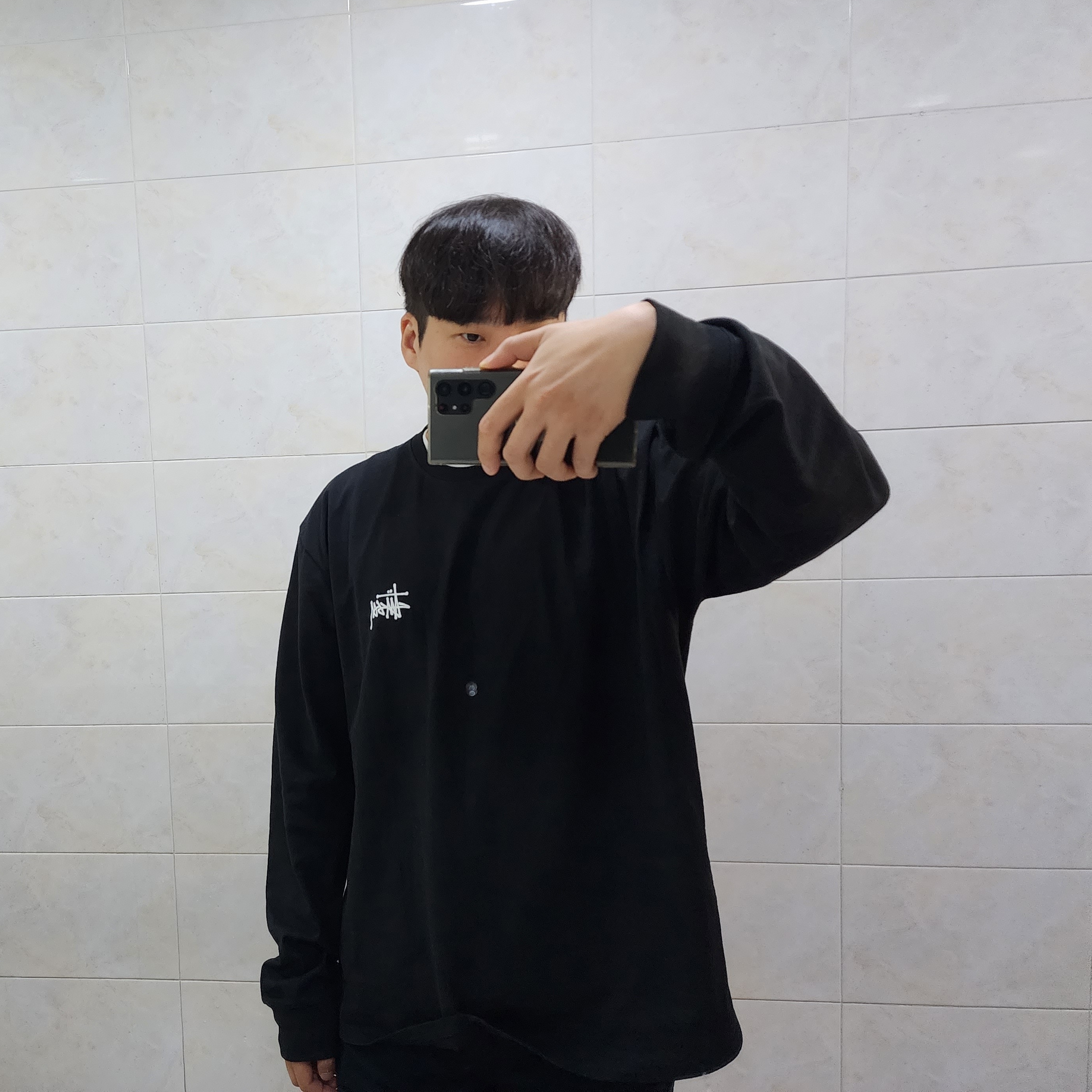 Stussy Basic Stussy LS T-Shirt Black 2022 착용 스타일