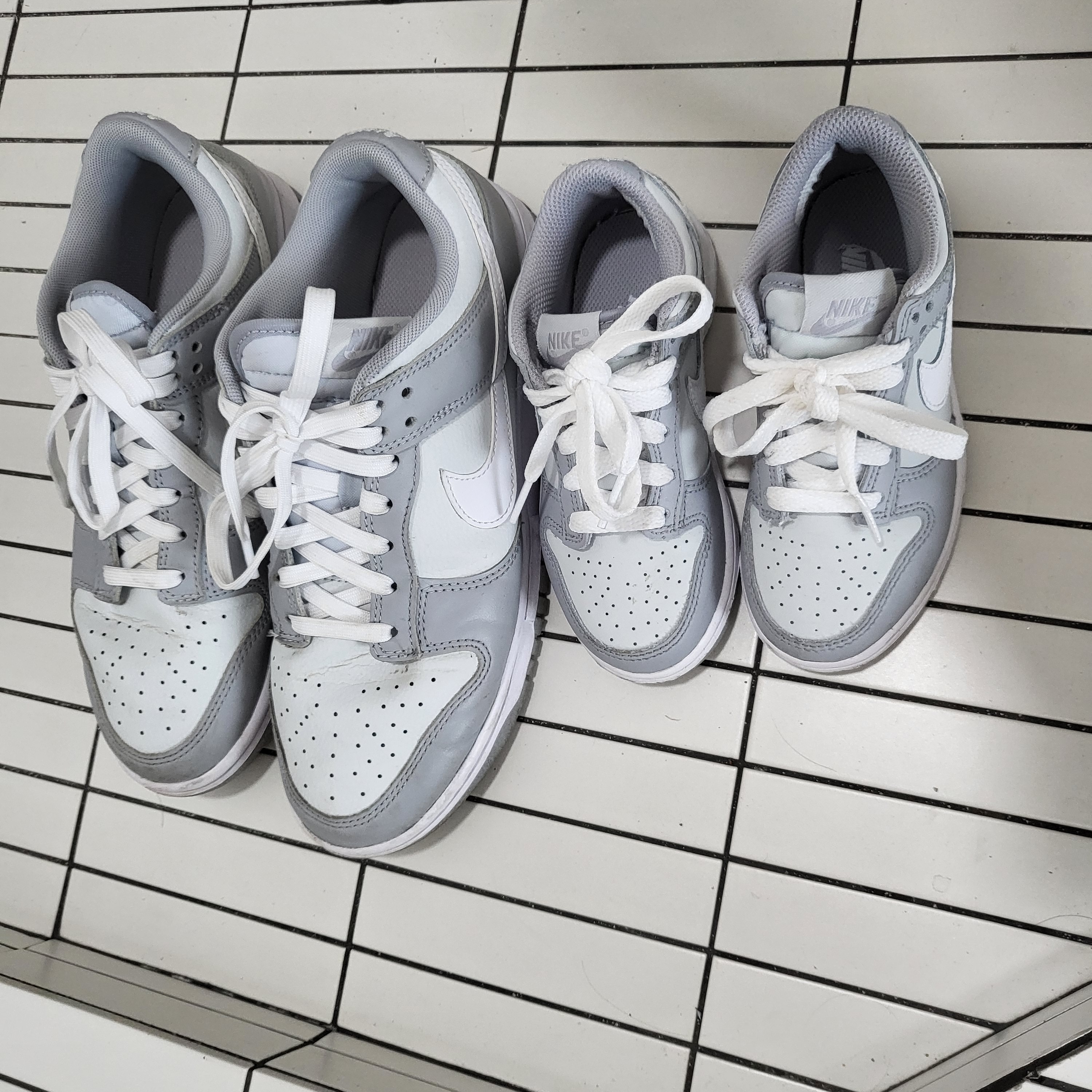 (PS) Nike Dunk Low Wolf Grey, Nike Dunk Low Retro Wolf Grey 착용 스타일 - 2