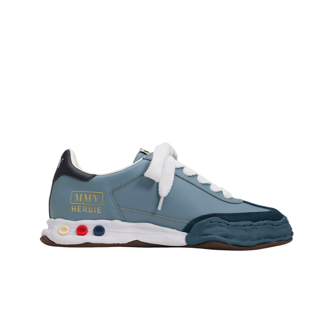 메종 미하라 야스히로 허비 OG 솔 레더 로우탑 스니커즈 블루(Maison Mihara Yasuhiro Herbie OG Sole Leather Low-top Sneakers Blue) - 1