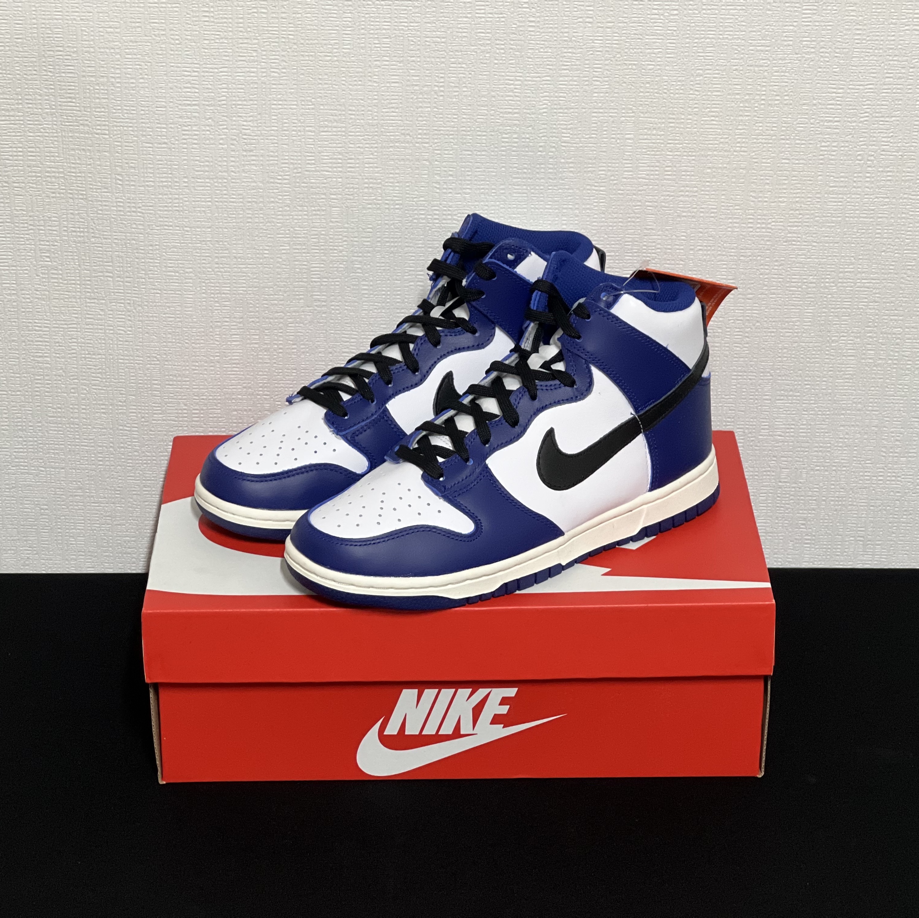 (W) Nike Dunk High Deep Royal Blue 착용 스타일