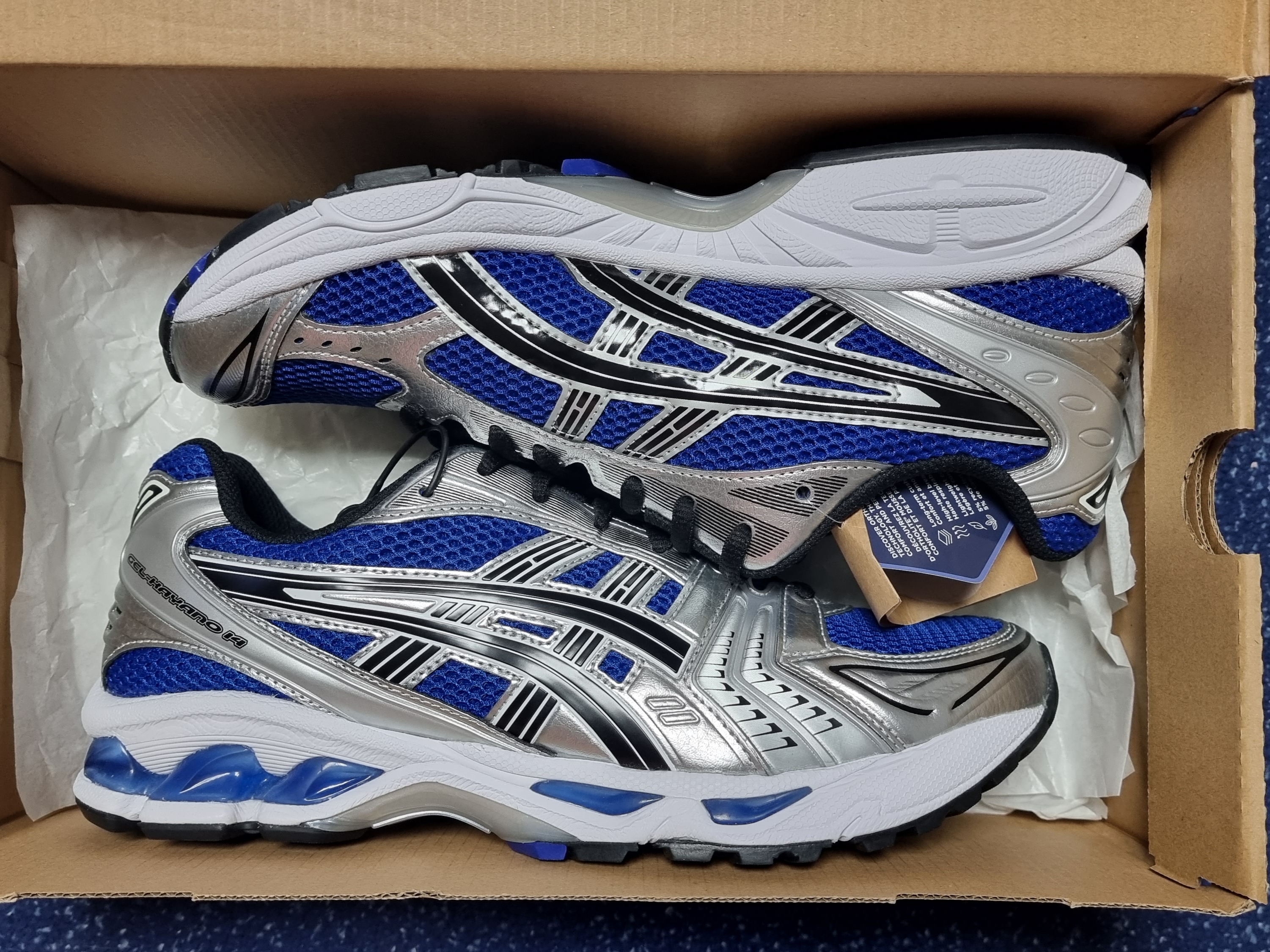 Asics Gel-Kayano 14 Monaco Blue Black 착용 스타일 - 2