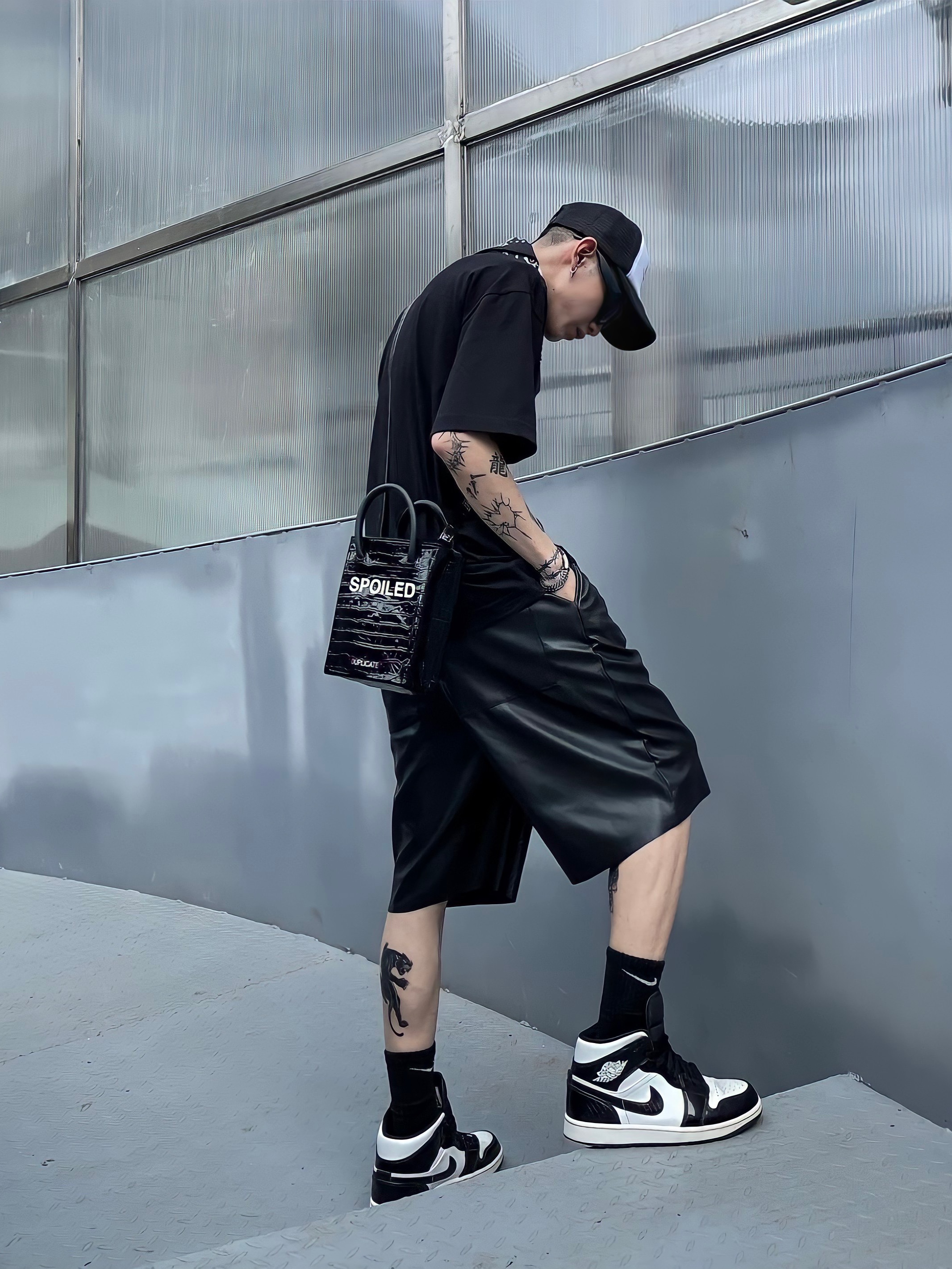 Jordan 1 Mid SE ASW Black 착용 스타일 - 3