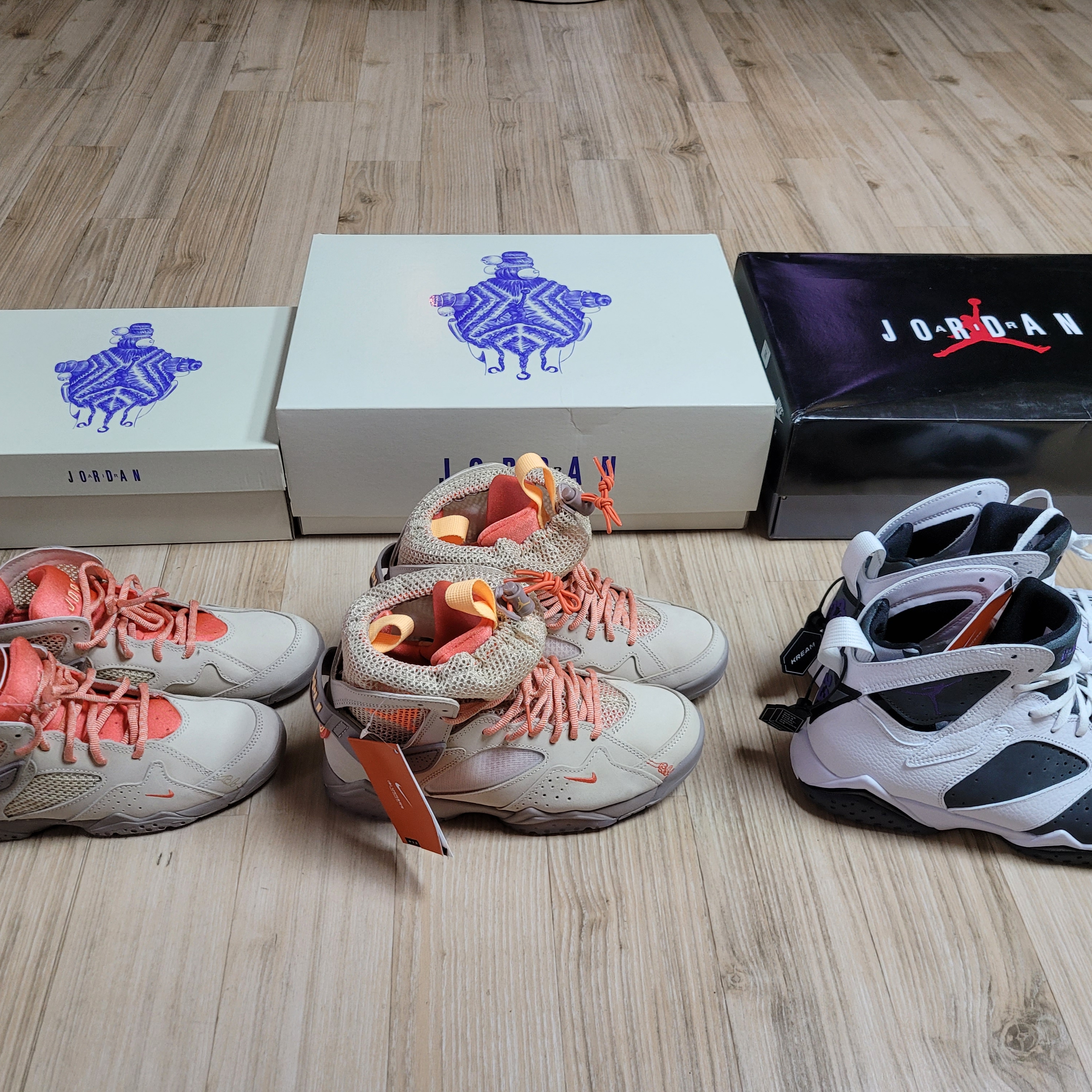(PS) Jordan 7 x Bephies Beauty Supply Retro SP Sanddrift, (W) Jordan 7 x Bephies Beauty Supply Retro SP Sanddrift 착용 스타일 - 3