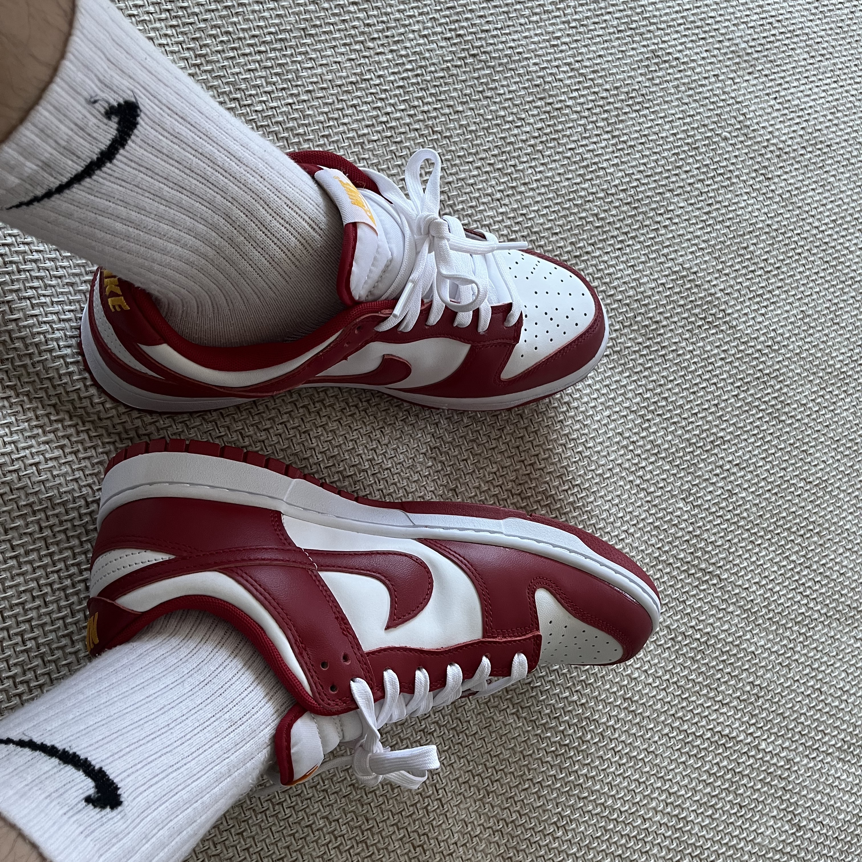 Nike Dunk Low Retro Gym Red 착용 스타일 - 2