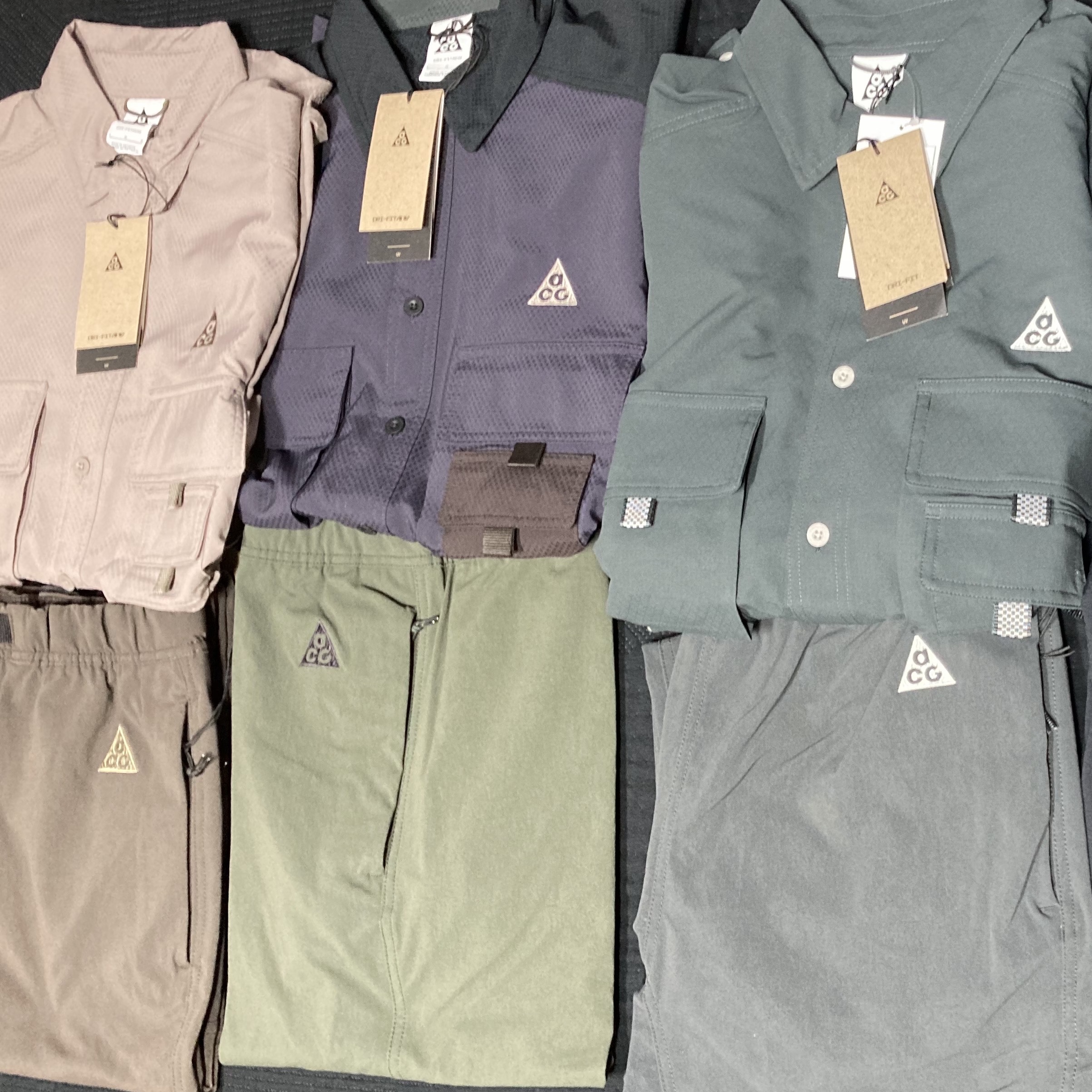 Nike ACG Trail Pants Dark Smoke Grey - Asia, Nike ACG Trail Pants Sequoia - Asia 착용 스타일