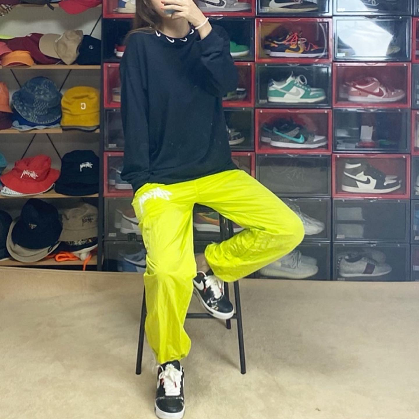 Nike x Peaceminusone Air Force 1 Low Para-Noise, Nike x Stussy Beach Pants Bright Cactus 착용 스타일