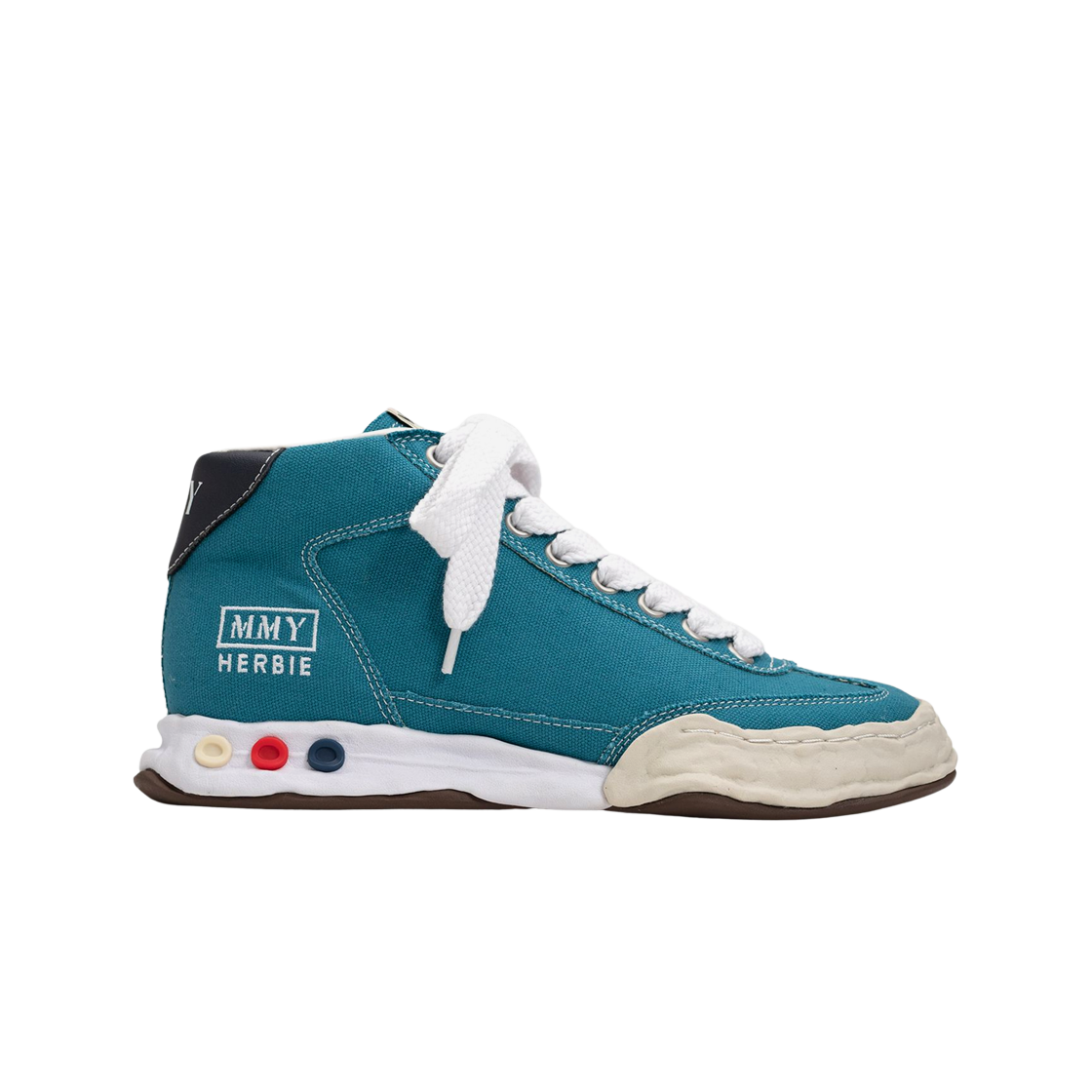 메종 미하라 야스히로 허비 OG 솔 캔버스 하이탑 스니커즈 블루(Maison Mihara Yasuhiro Herbie OG Sole Canvas High-top Sneakers Blue) - 1