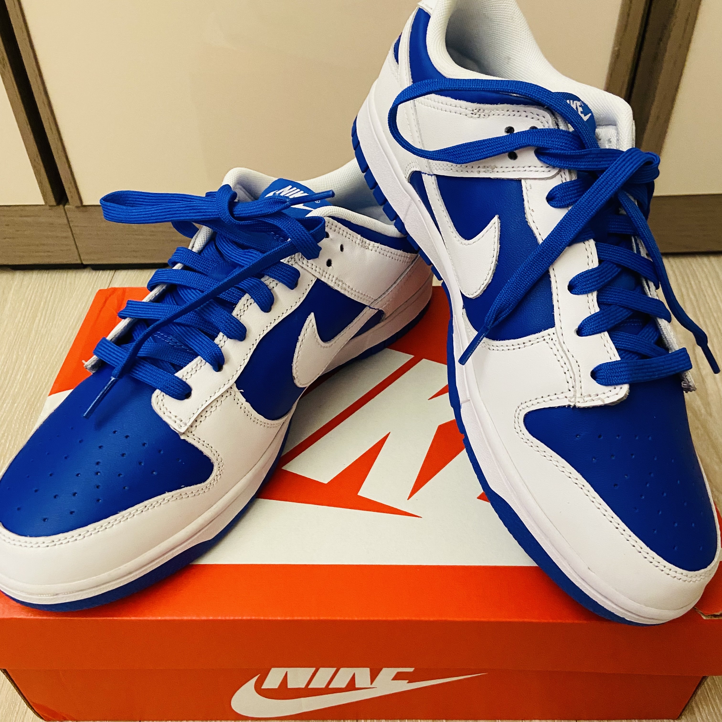 Nike Dunk Low Retro Racer Blue and White 착용 스타일
