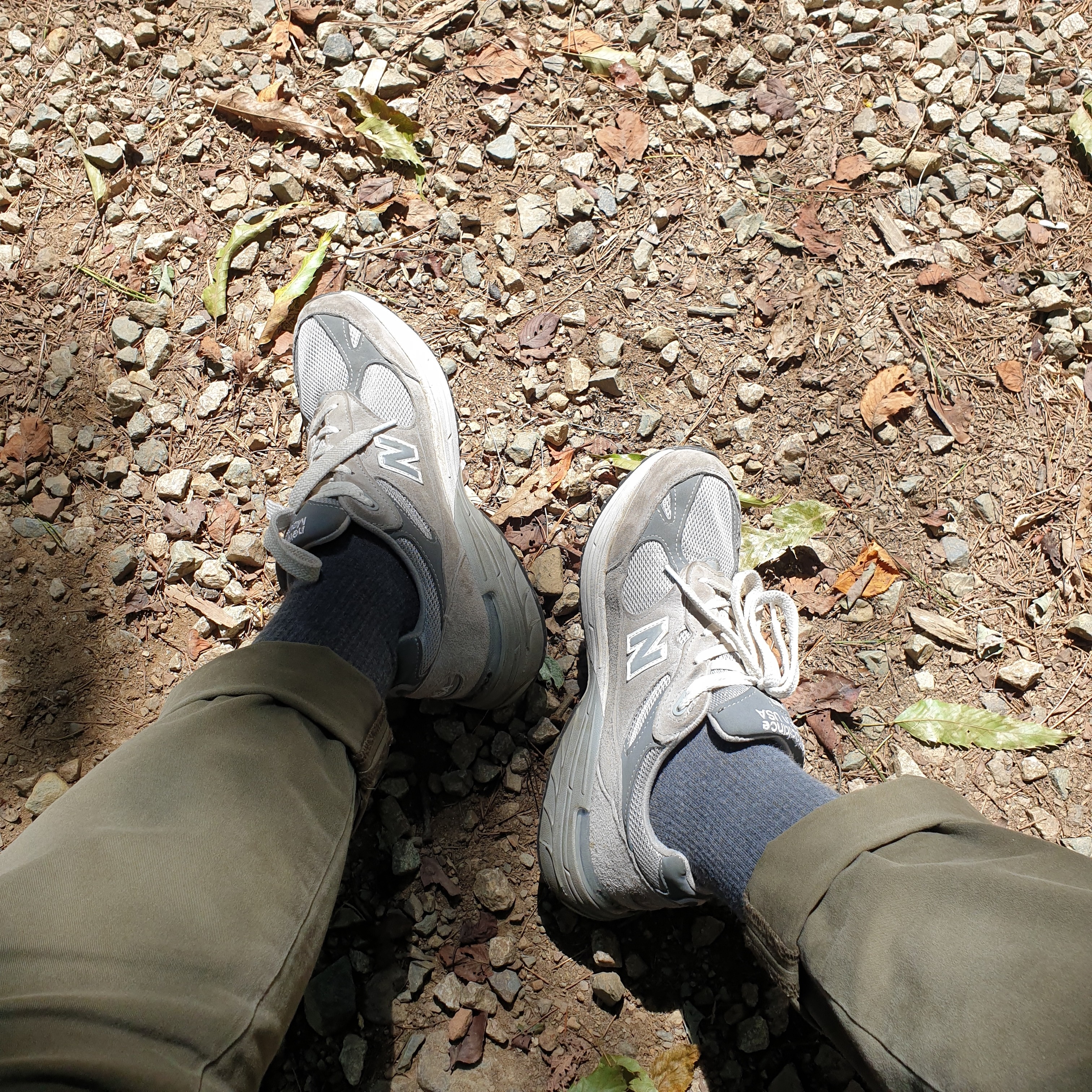 (W) New Balance 993 Made in USA Grey - B Standard 착용 스타일 - 1