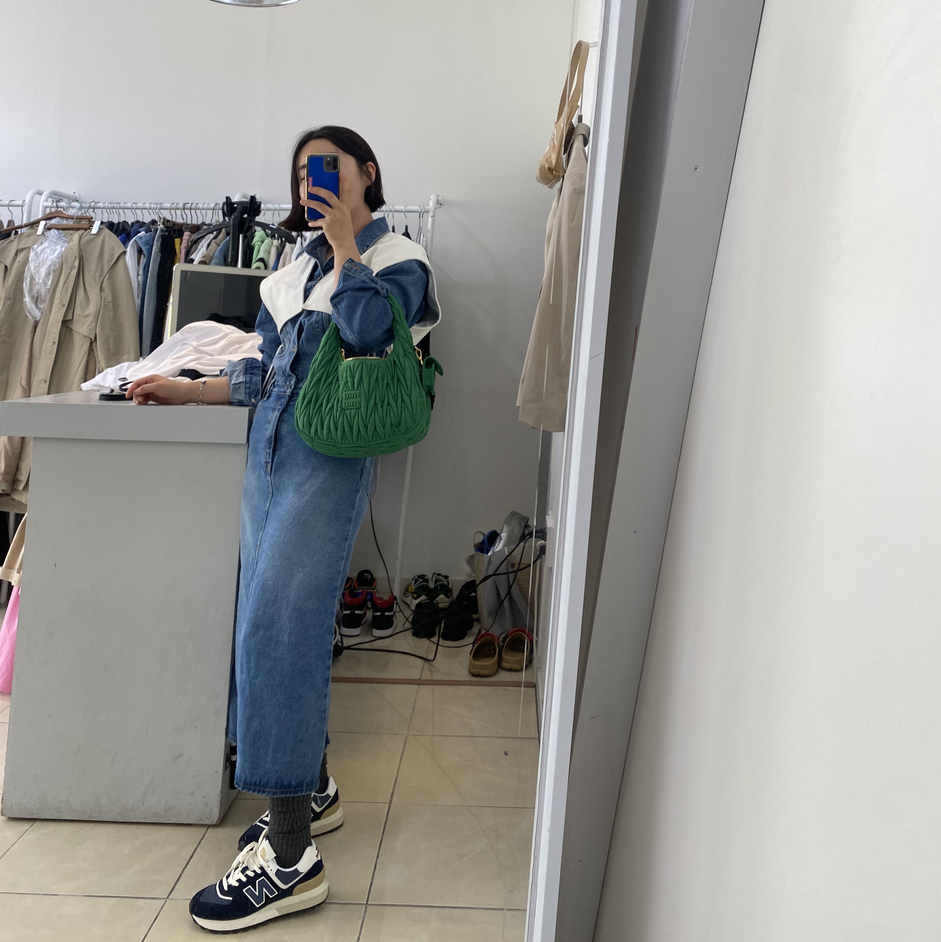 New Balance 574 Legacy Navy 착용 스타일