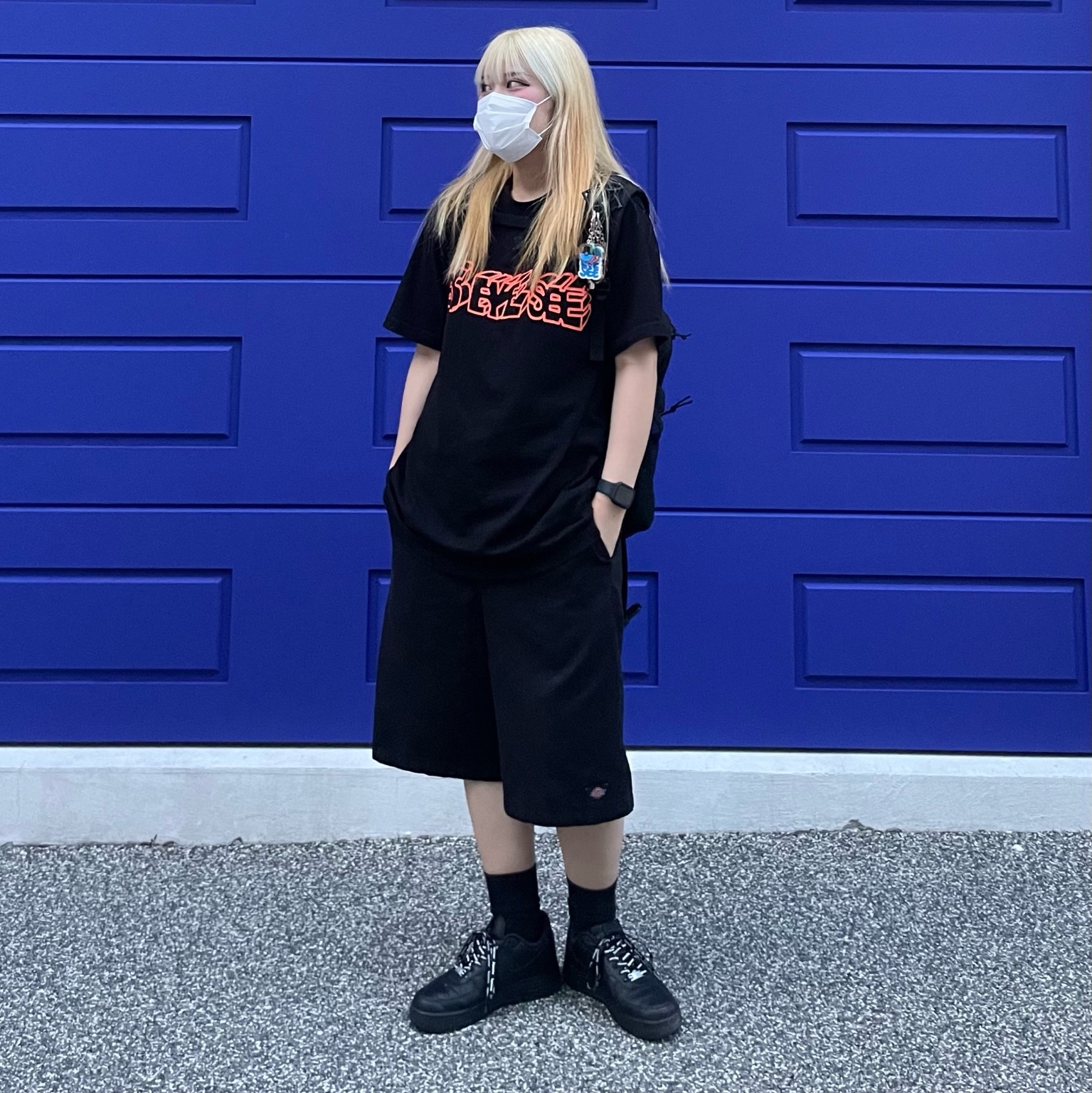 Nike x Supreme Air Force 1 Low Black 착용 스타일 - 2