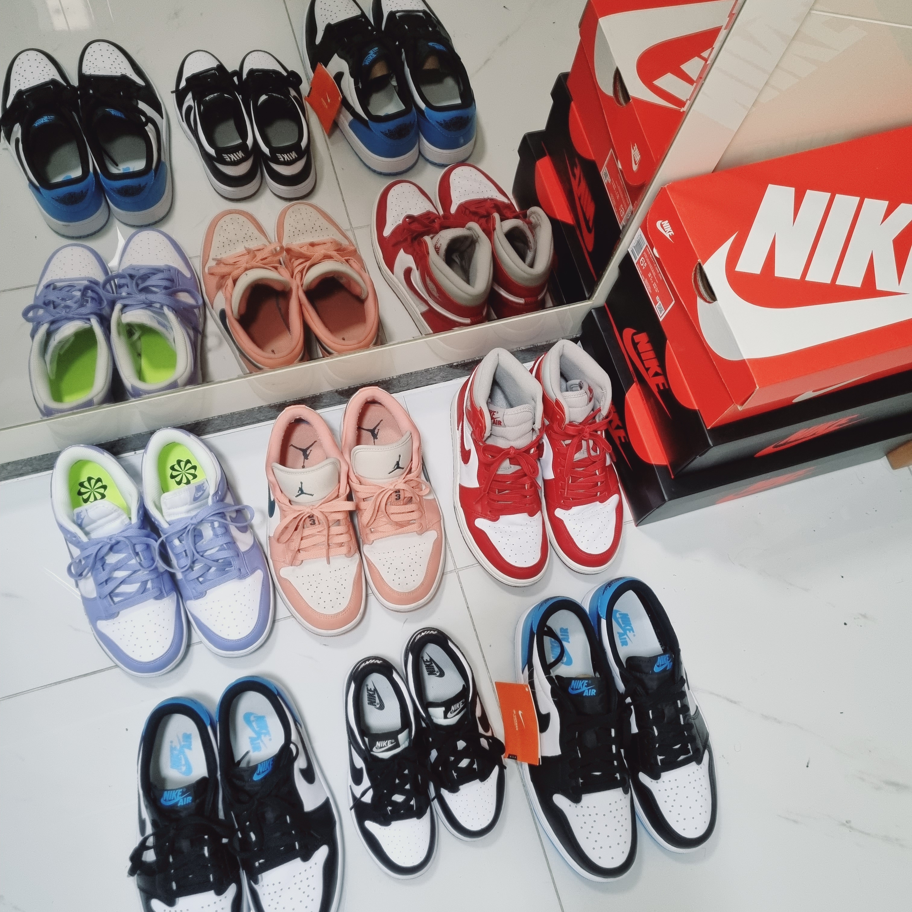 Jordan 1 Retro Low OG Black and Dark Powder Blue, (W) Jordan 1 Retro Low OG Black and Dark Powder Blue 착용 스타일 - 4