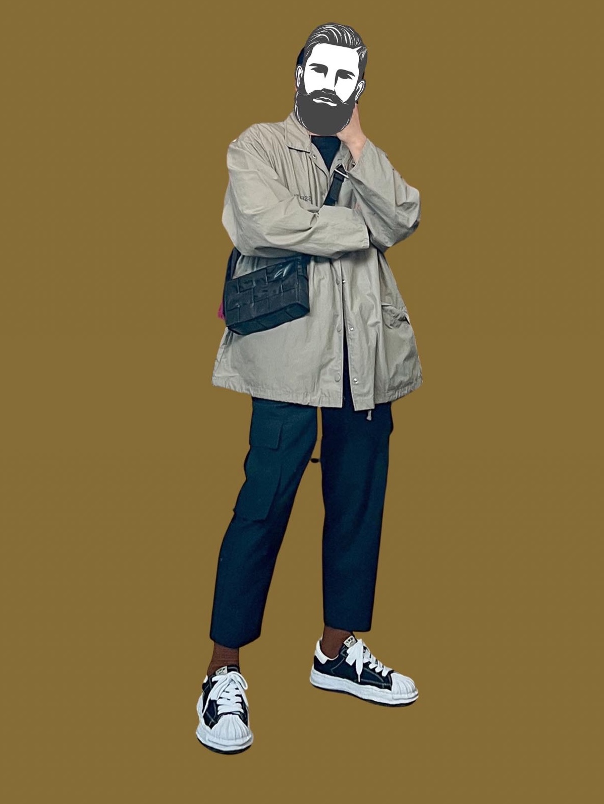 Nike x Sacai VaporWaffle Black White, Nike x Stussy Air Force 1 '07 Mid SP Black and Light Bone 착용 스타일 - 3