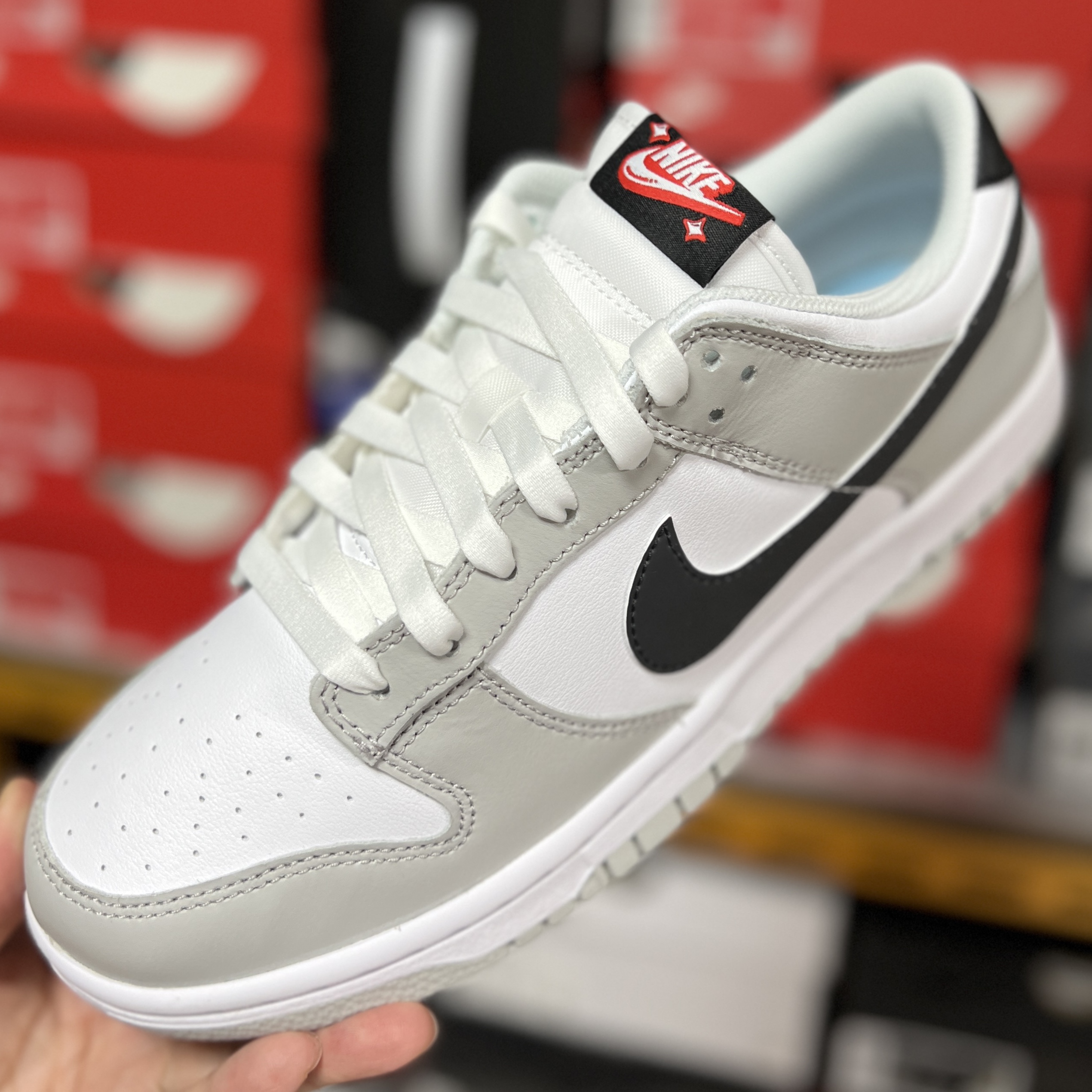 Nike Dunk Low Retro SE Jackpot Grey Fog 착용 스타일 - 1