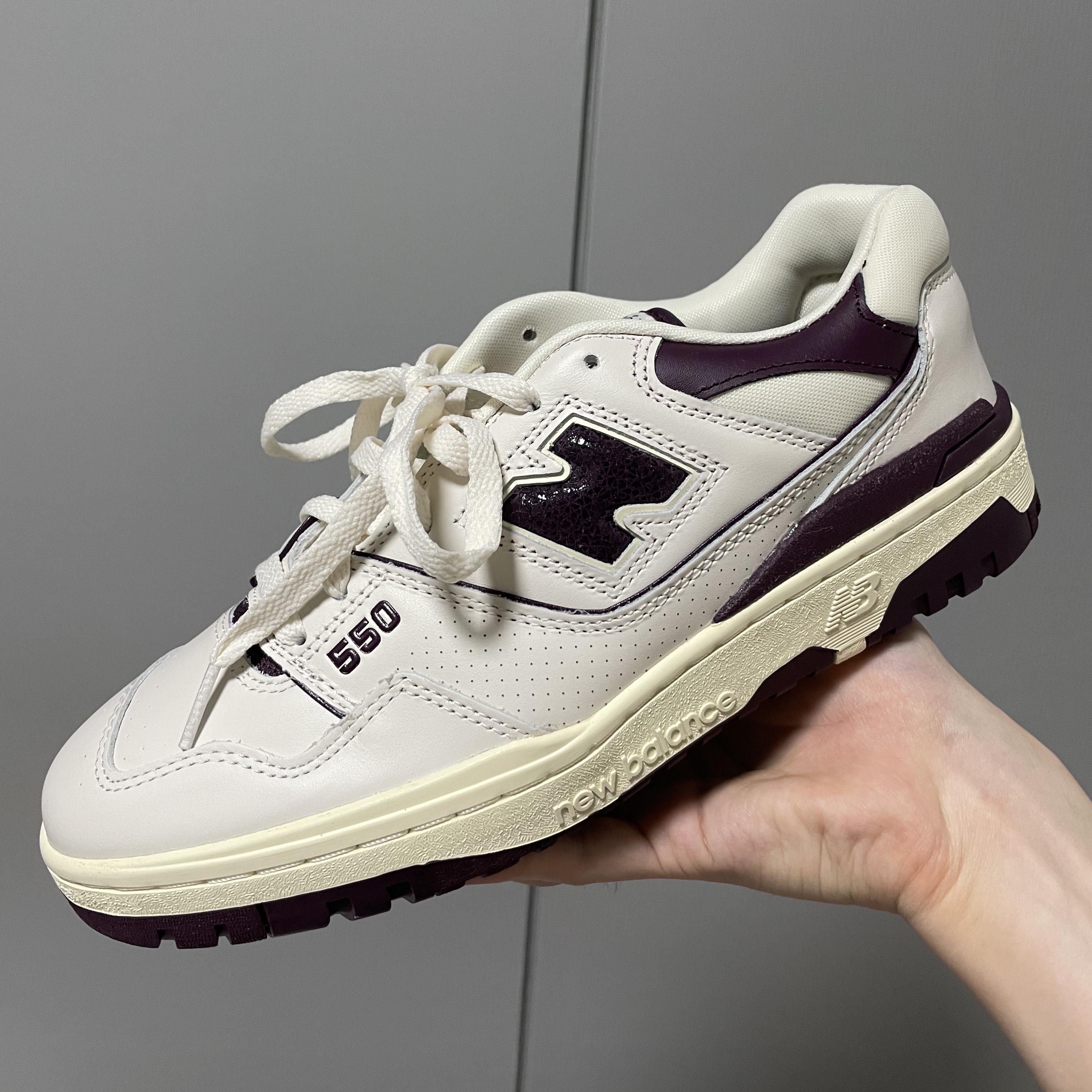 New Balance x Aime Leon Dore 550 Purple 착용 스타일