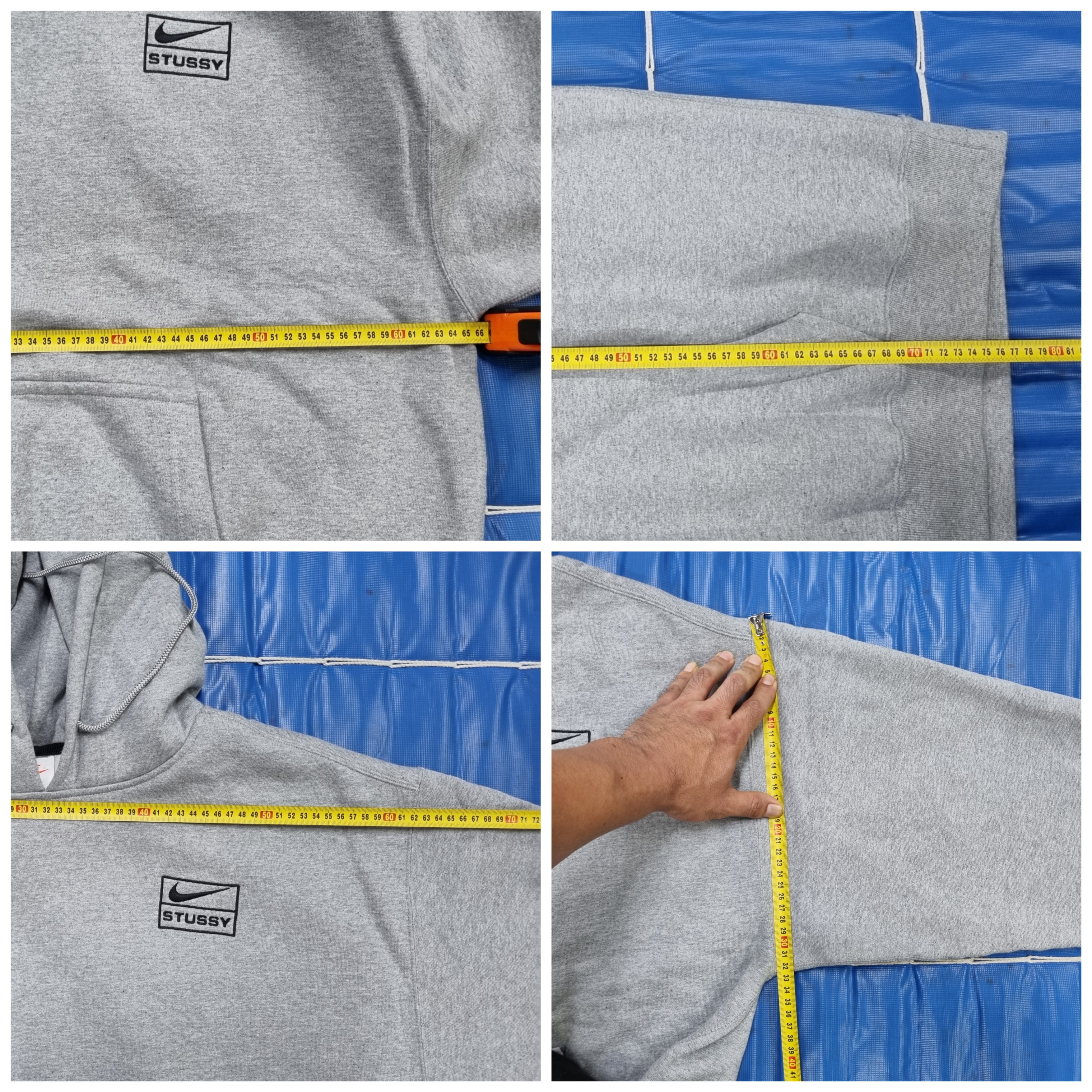 Nike x Stussy NRG RA Pullover Hoodie Dark Grey Heather (DJ9488-063) 착용 스타일 - 1