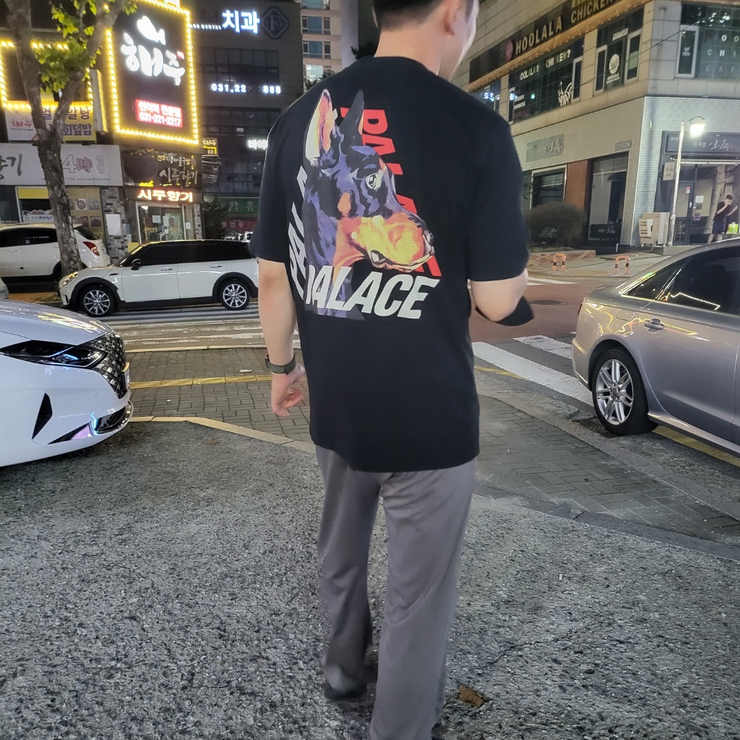 Palace P-3-K-9 T-Shirt Black - 22SS, Adidas Yeezy Foam RNNR Onyx 착용 스타일