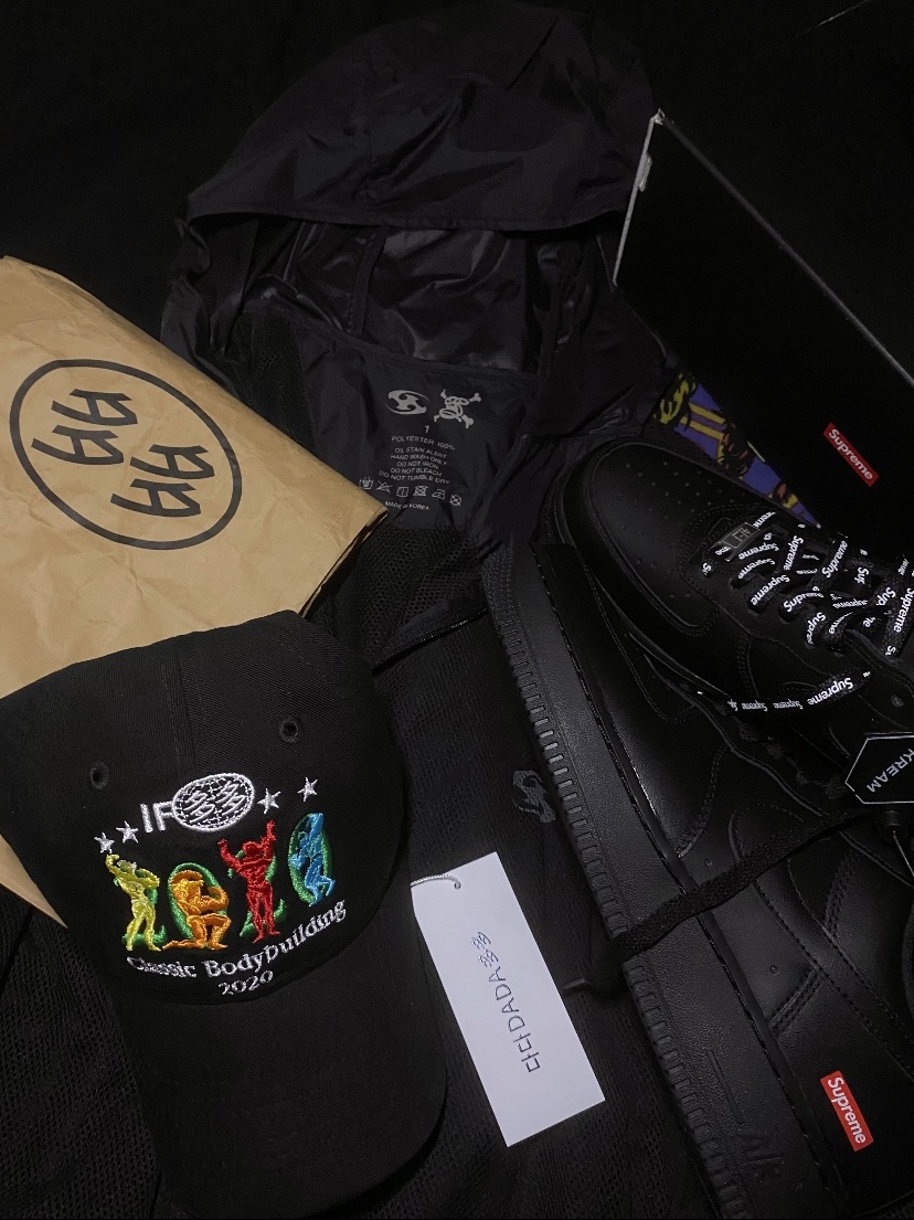 Sansan Gear Sansan BLF Mesh Jacket Black - 22SS, Nike x Supreme Air Force 1 Low Black 착용 스타일 - 3
