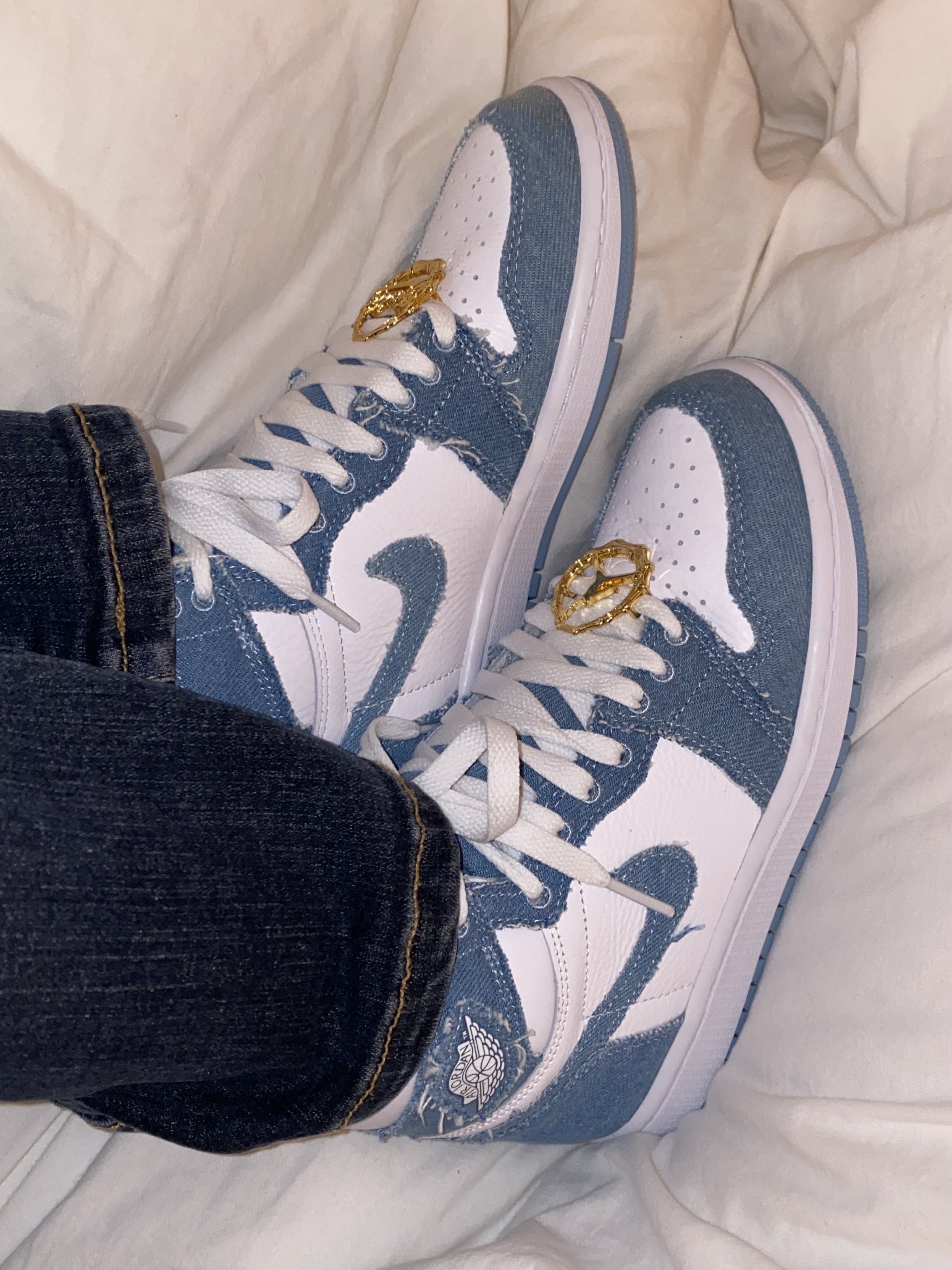 (W) Jordan 1 Retro High OG Denim 착용 스타일