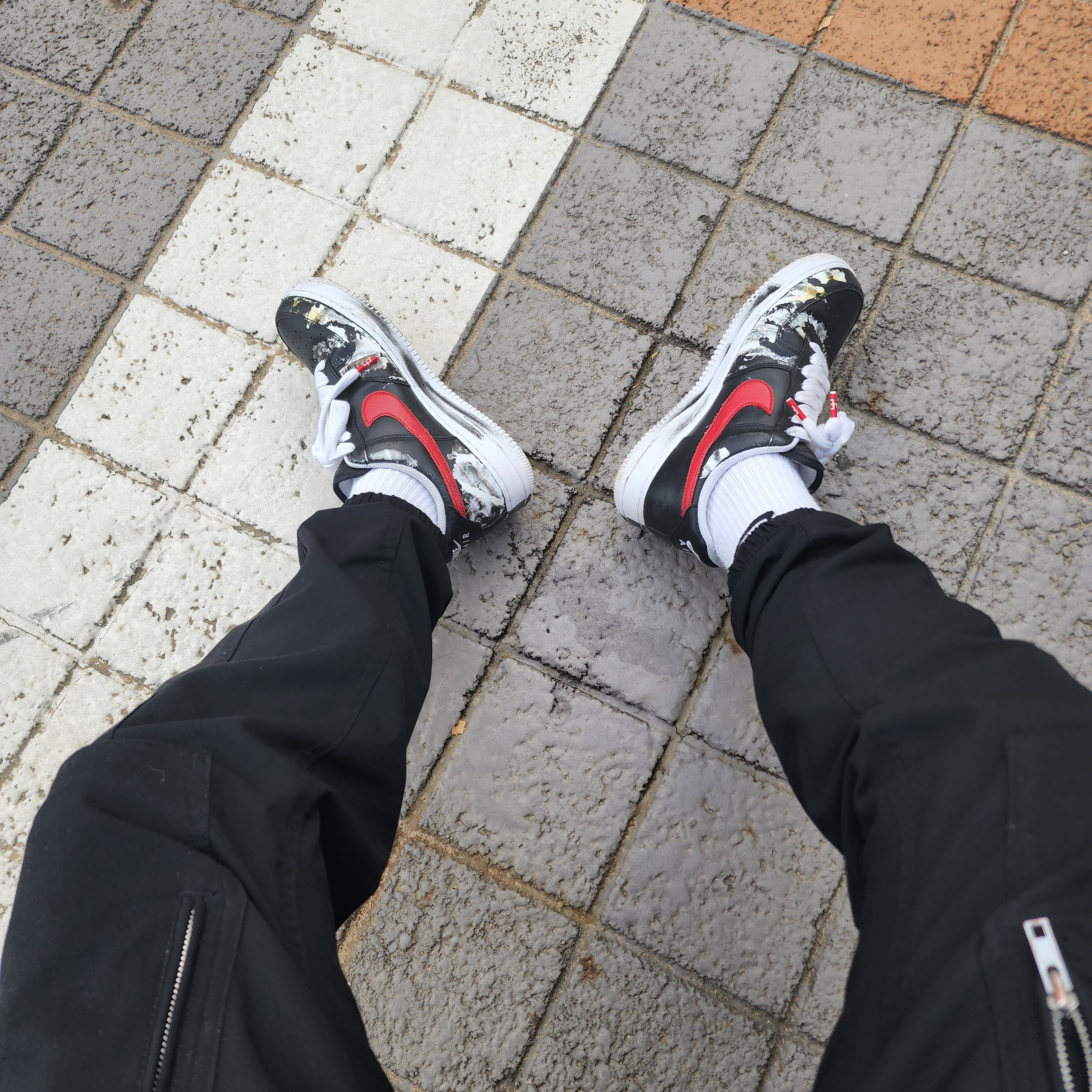 Nike x Peaceminusone Air Force 1 Low Para-Noise - Korea Exclusive 착용 스타일
