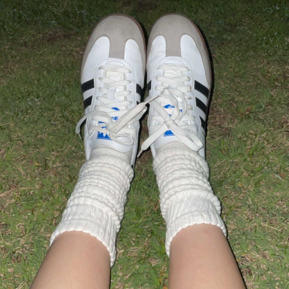 Adidas Samba Vegan White Black 착용 스타일