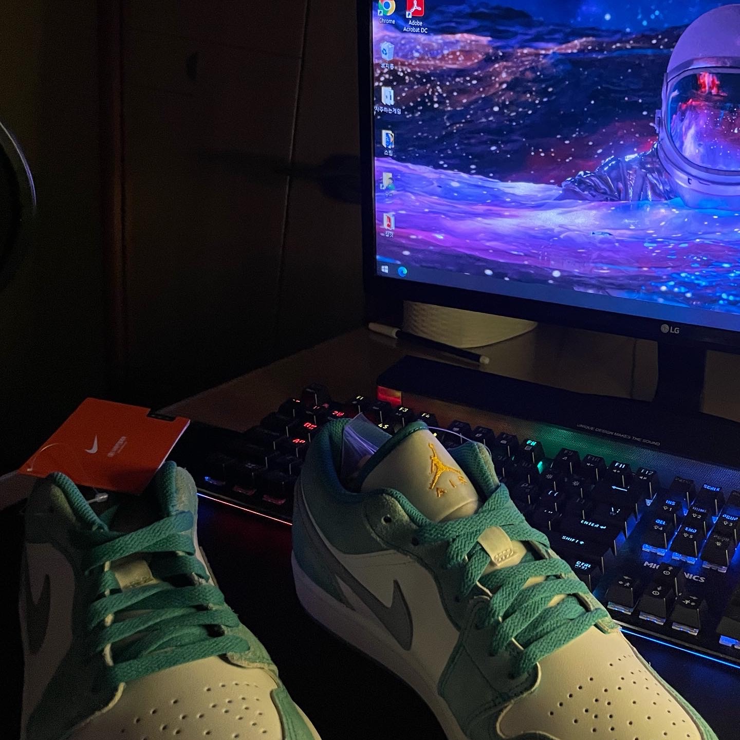 Jordan 1 Low SE New Emerald 착용 스타일 - 3