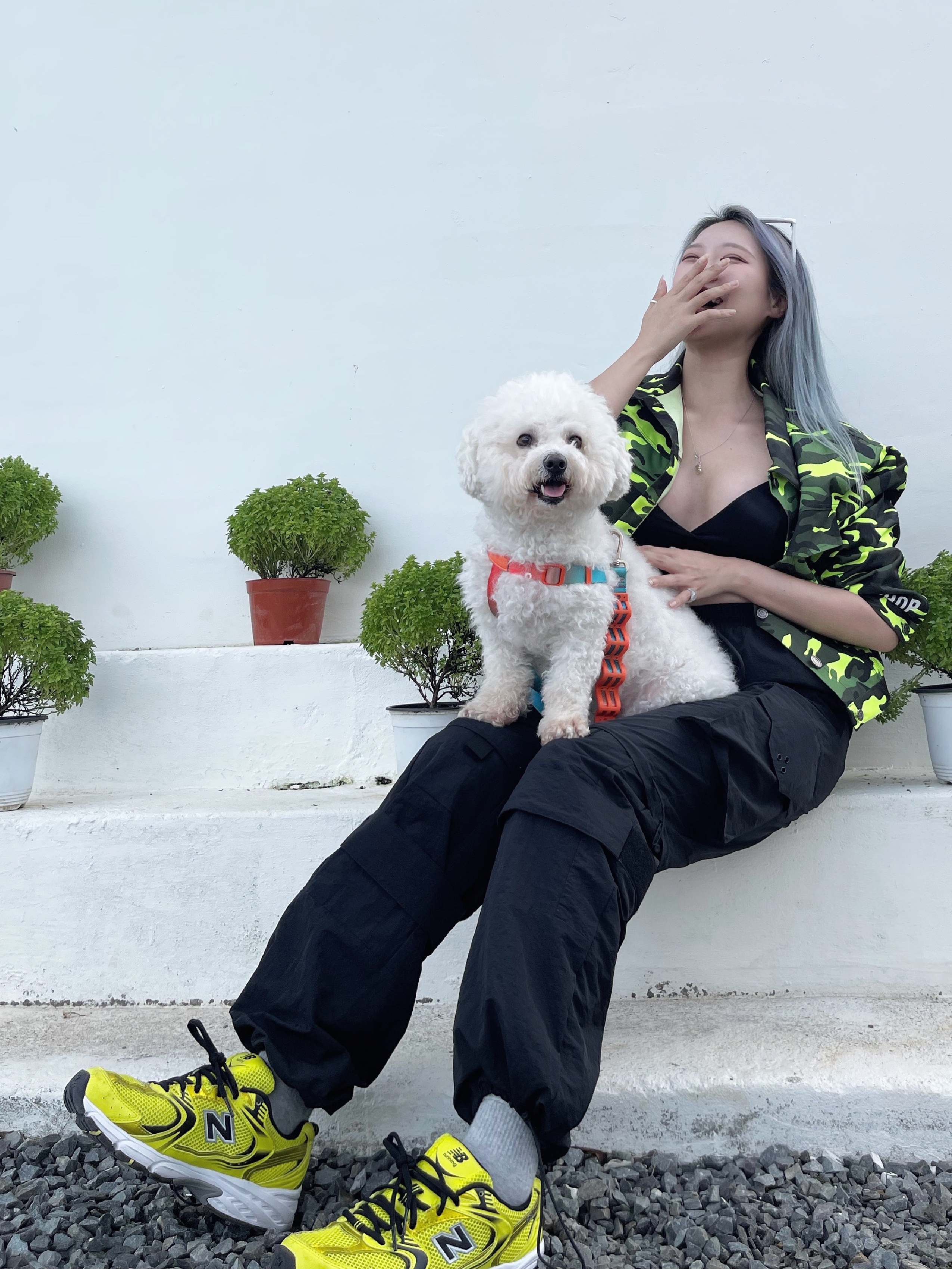 New Balance 530 Yellow 착용 스타일 - 4