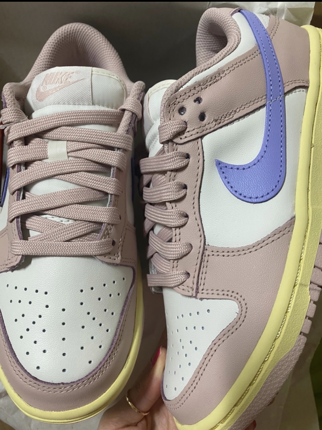 (W) Nike Dunk Low Pink Oxford 착용 스타일