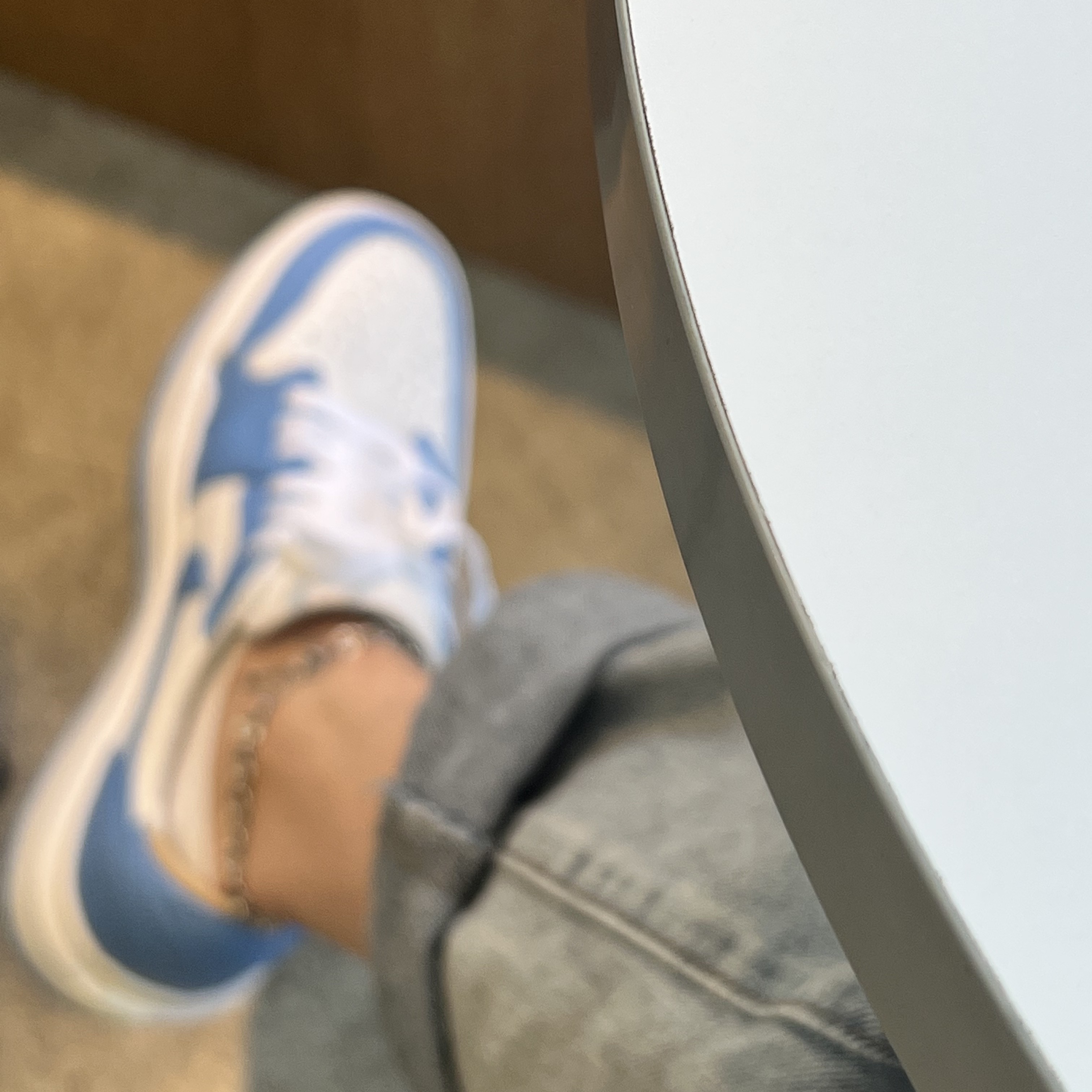 (W) Jordan 1 Elevate Low SE University Blue 착용 스타일 - 1