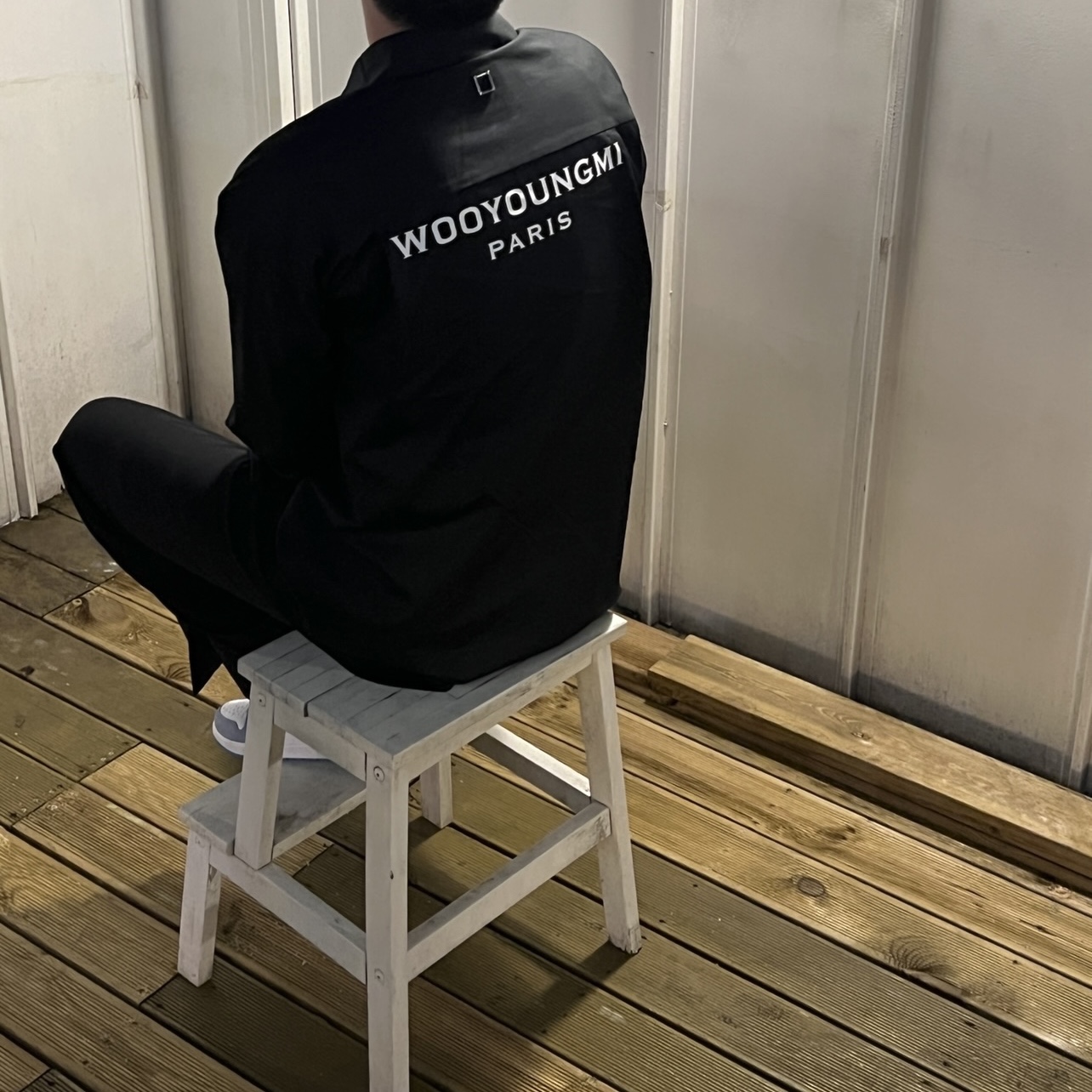 Wooyoungmi Cotton Back Logo Shirt Black - 22FW, Jordan 1 Retro High OG University Blue 착용 스타일
