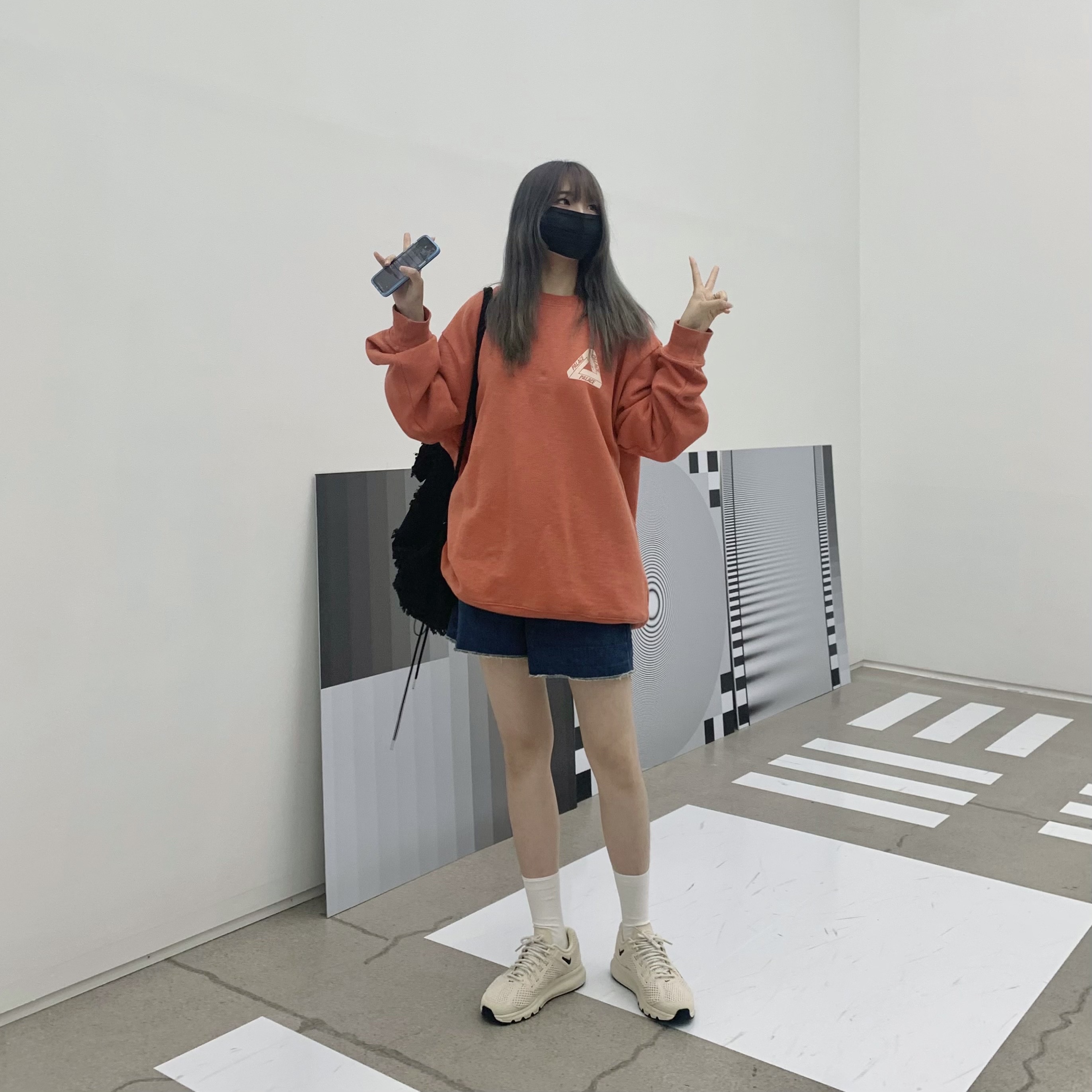 Palace Slub Crew Orange - 21FW, Nike x Stussy Air Max 2013 Fossil 착용 스타일 - 4