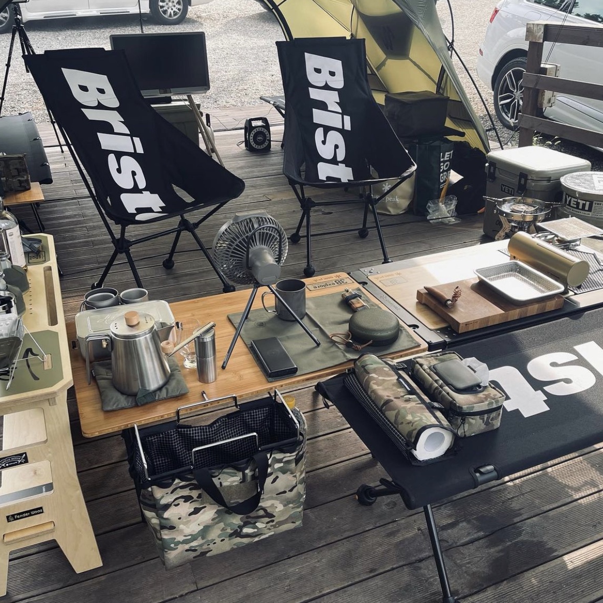 Snow Peak Multi Function Table Short 착용 스타일