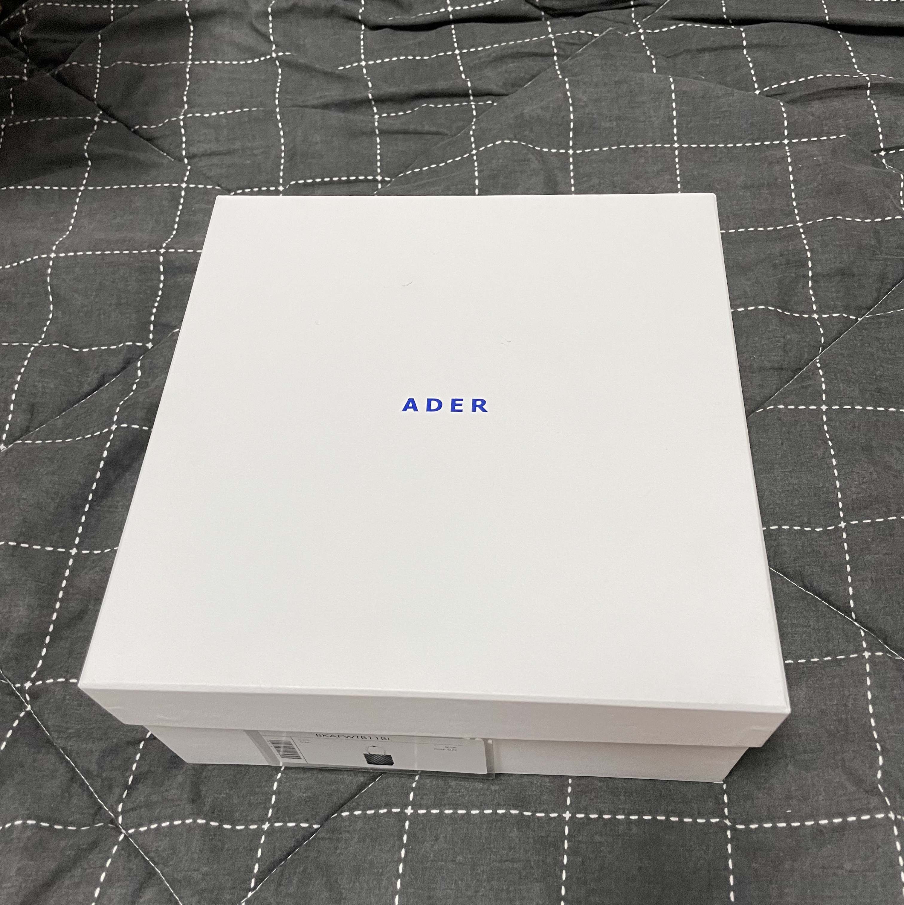 Ader Error Small Shopper Bag Blue 착용 스타일 - 1