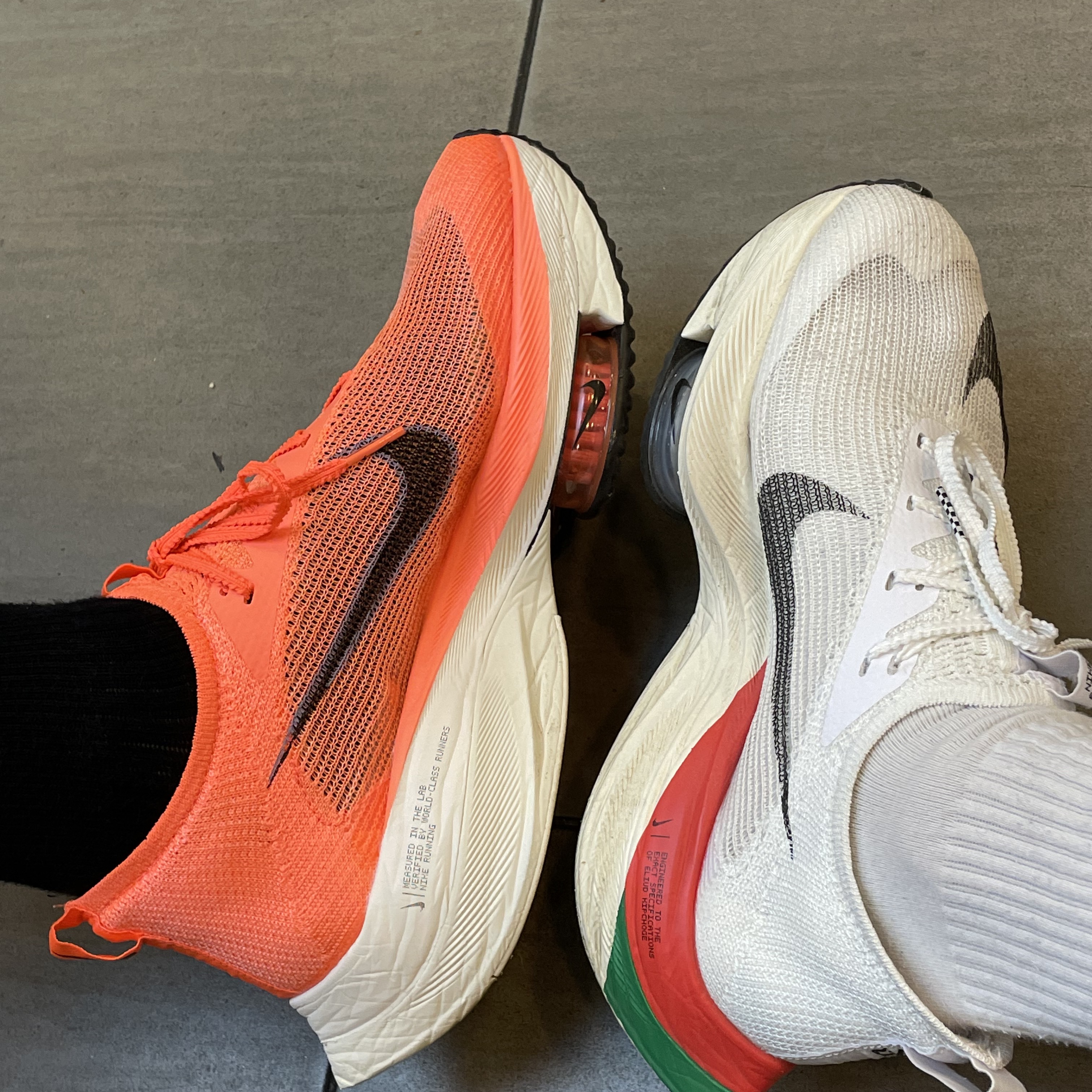 Nike Air Zoom Alphafly Next% Eliud Kipchoge Kenya, Nike Dunk Low Retro Black 착용 스타일 - 5