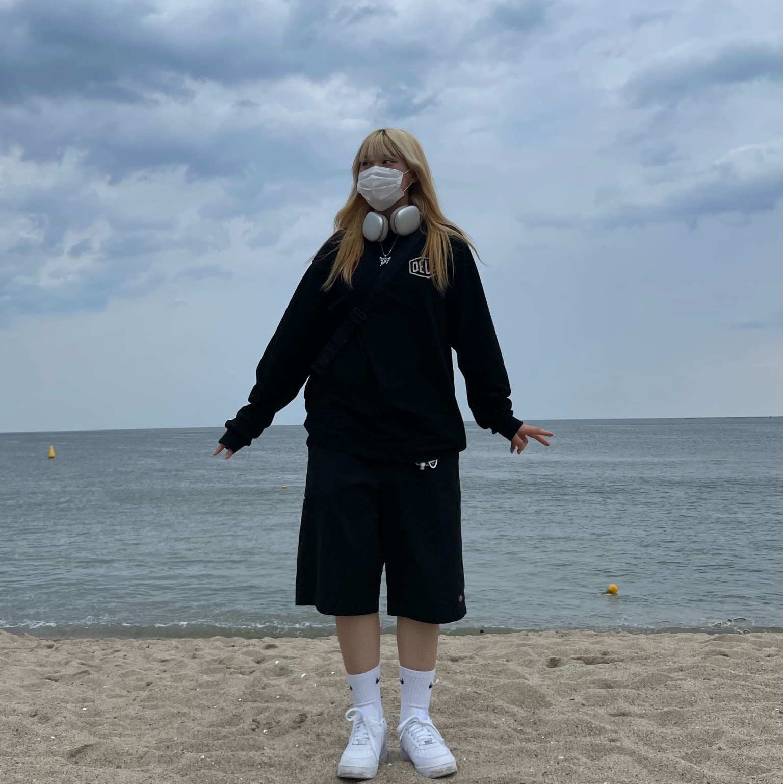Nike Air Force 1 '07 Low White, (W) Nike Air Force 1 '07 Low White 착용 스타일 - 2