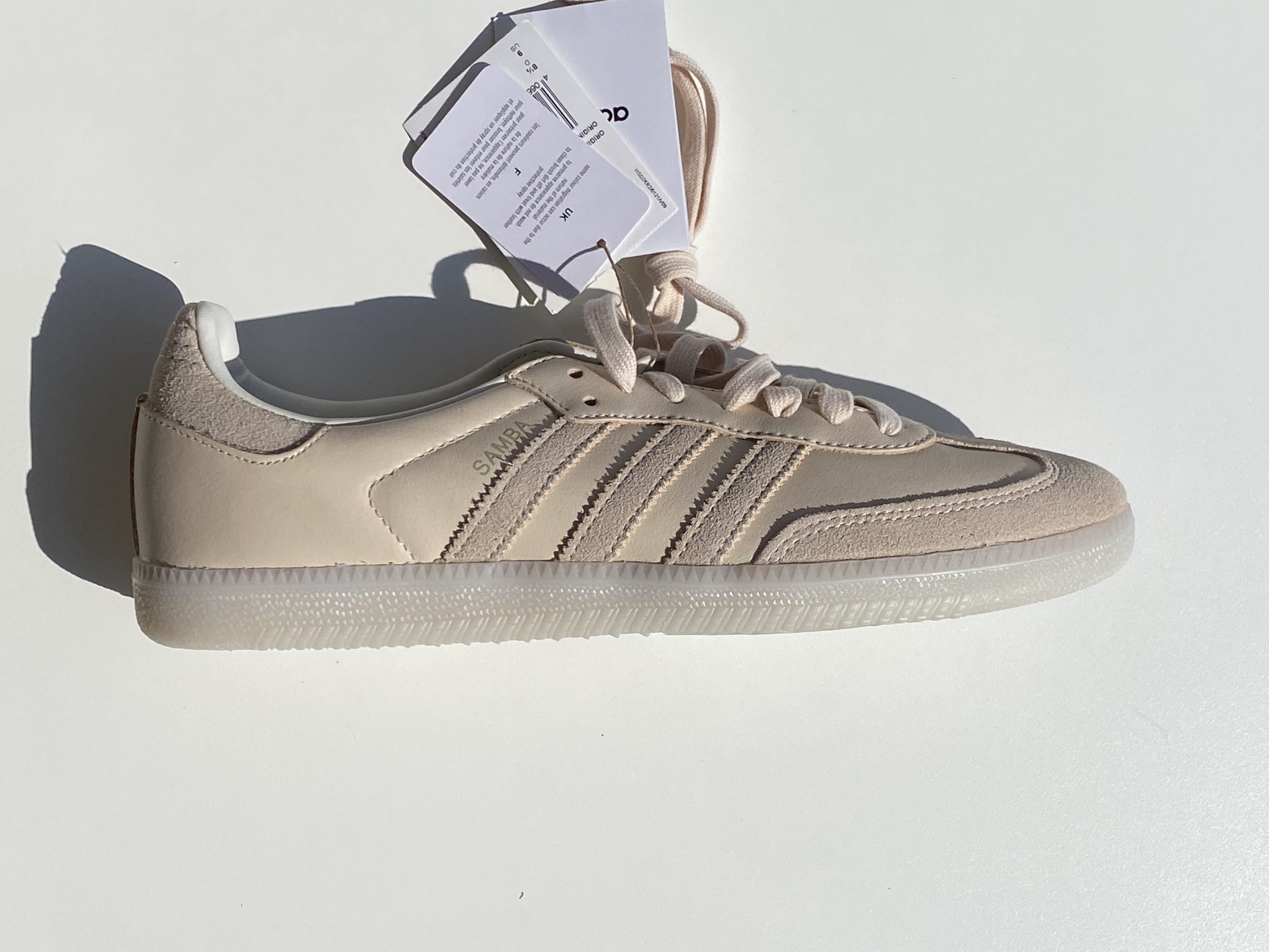 Adidas Samba Linen Savanna 착용 스타일 - 1